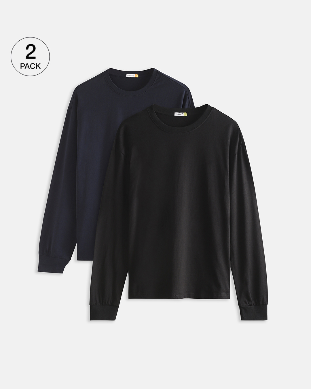 Buy Pack of 2 Men's Black & Blue Oversized Tshirt Online at Bewakoof