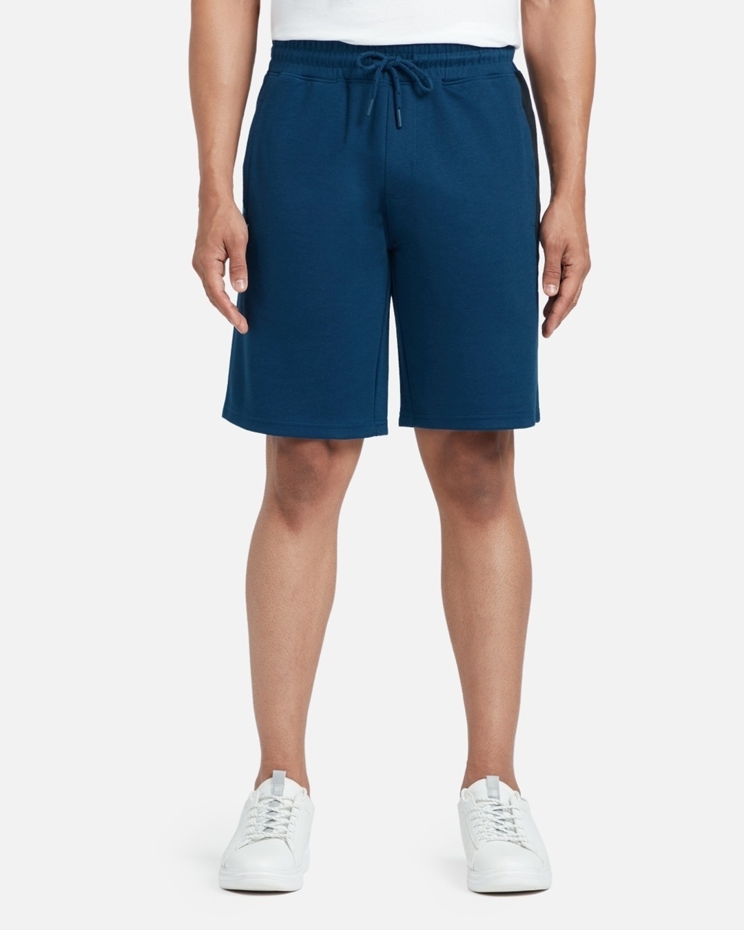 Shop Pack of 2 Men's Black & Blue Regular Fit Shorts-Back