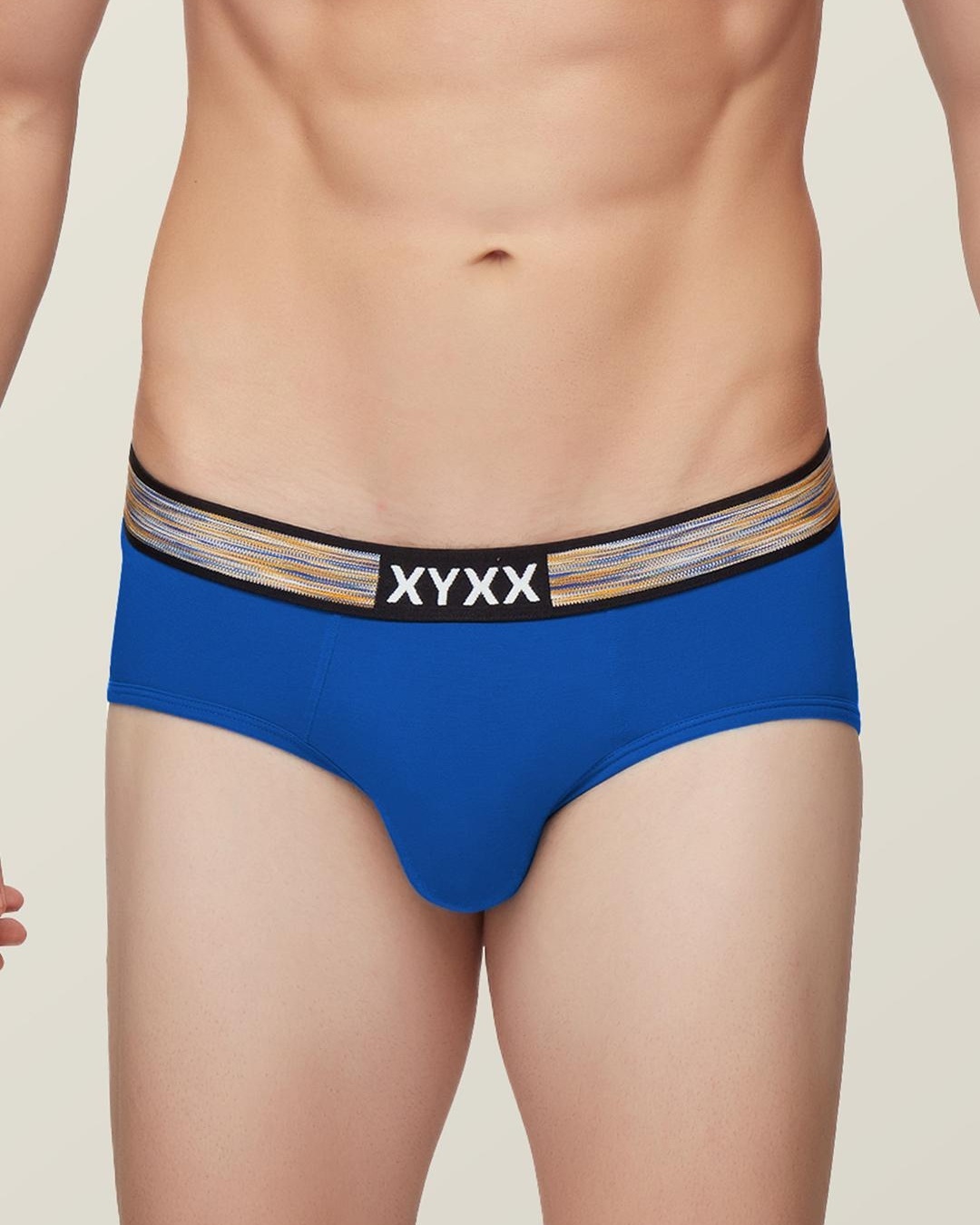 Shop Pack of 2 Men's Black & Blue Vibe Antimicrobial Micro Modal Briefs-Back