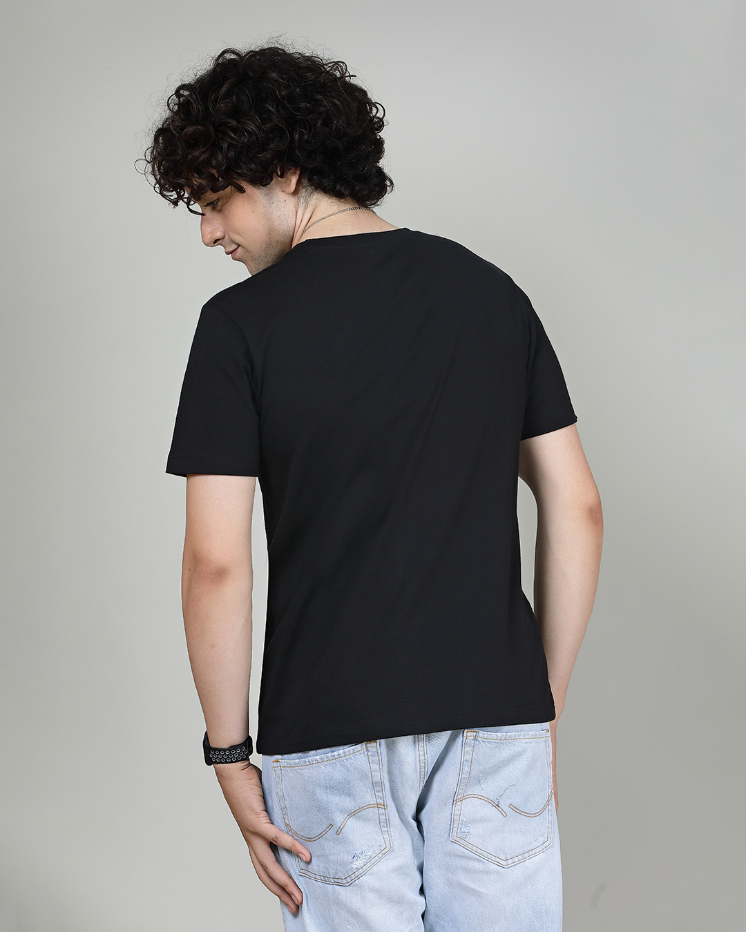 Shop Men's Black Boo Graphic Printed T-shirt-Back