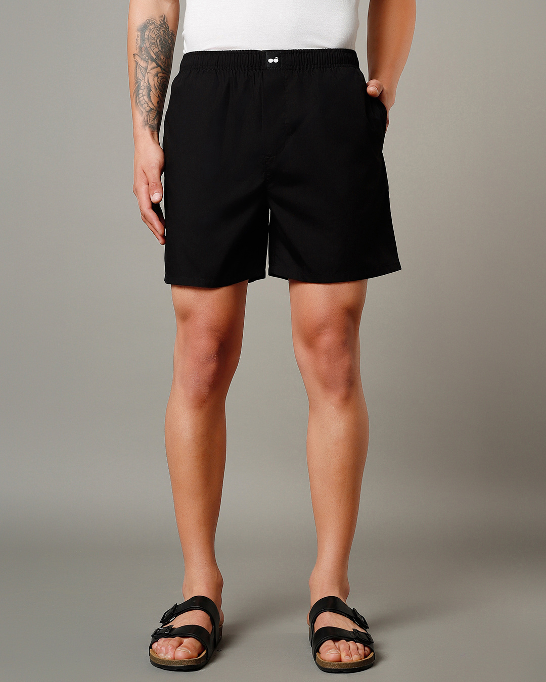 Shop Men's Black Boxers-Back