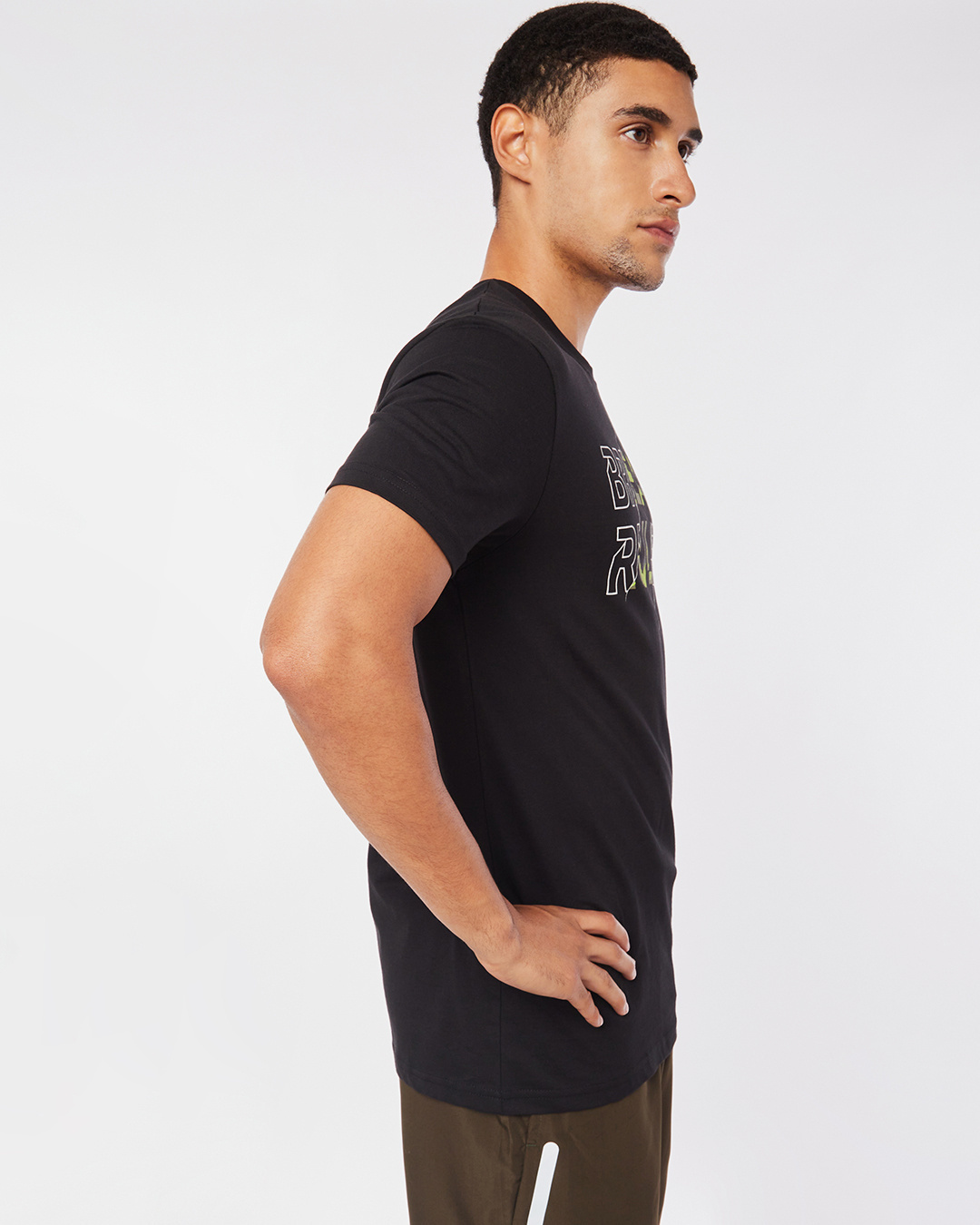 Shop Men's Black Break Rules Typography T-shirt-Back