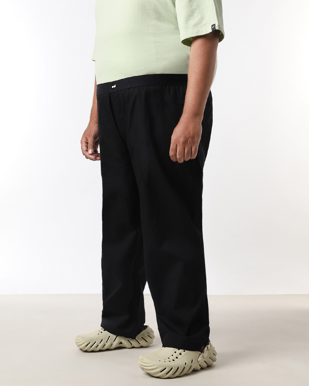 Shop Men's Black Plus Size Pyjamas-Back