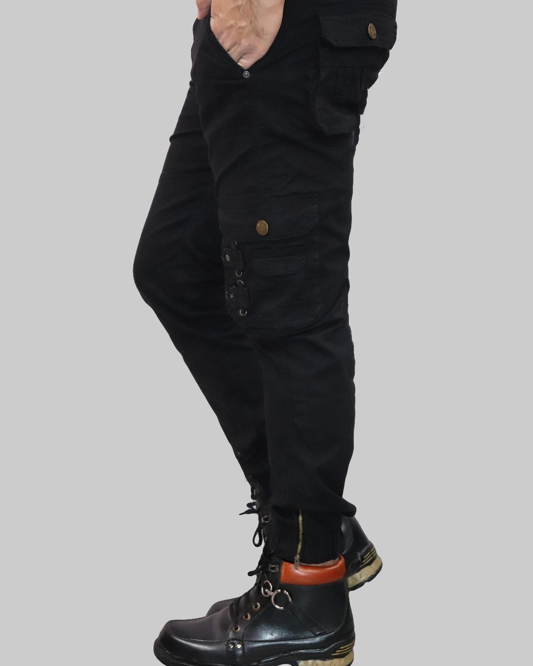 Buy Men's Black Cargo Pants for Men Black Online at Bewakoof
