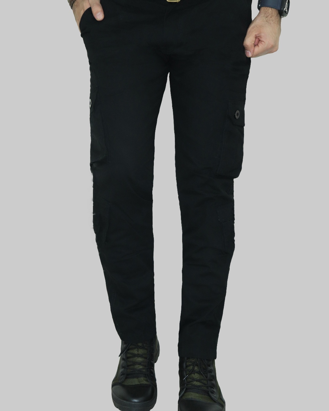 Buy Men's Black Cargo Pants Online at Bewakoof