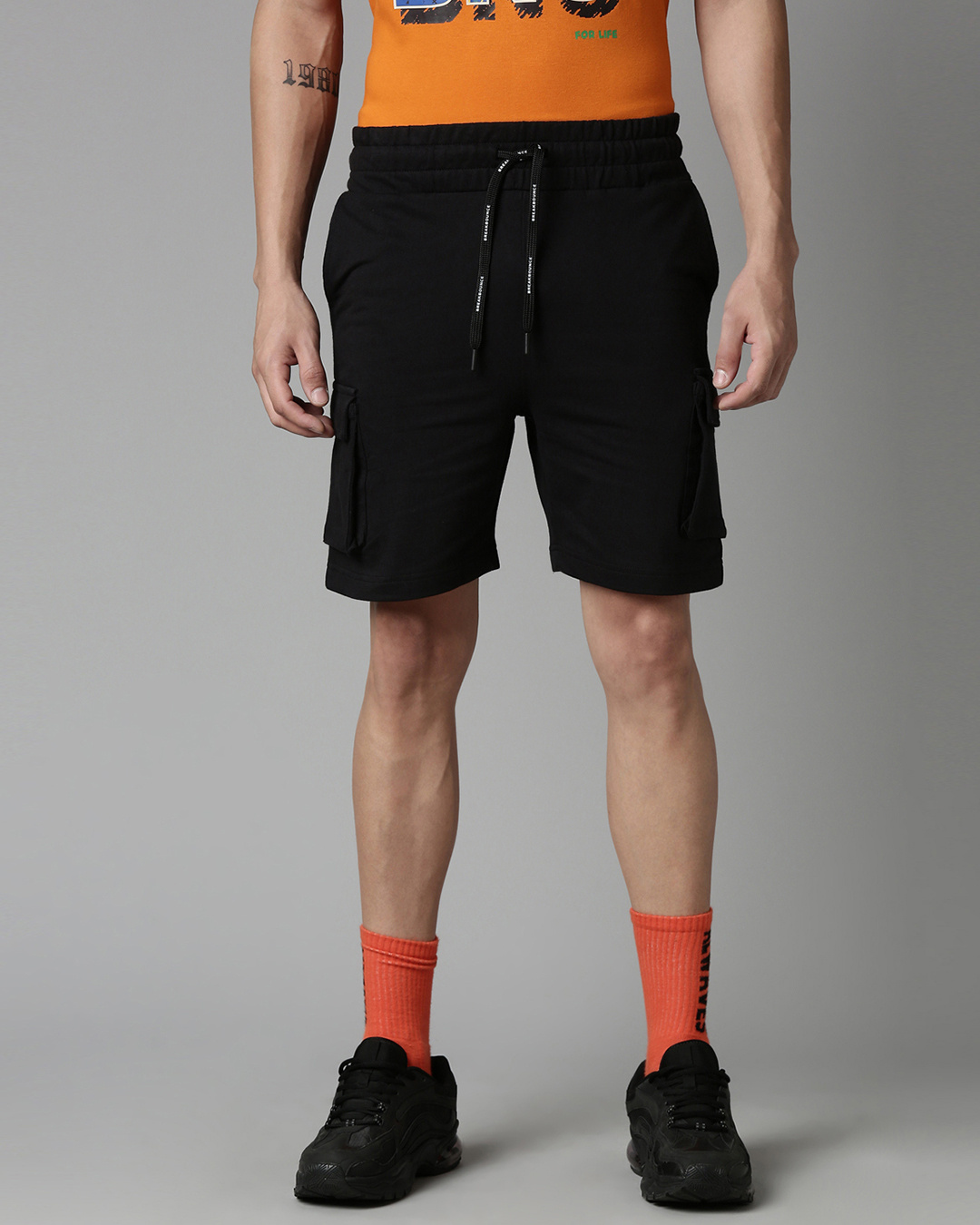 Buy Men's Black Cargo Shorts for Men Black Online at Bewakoof