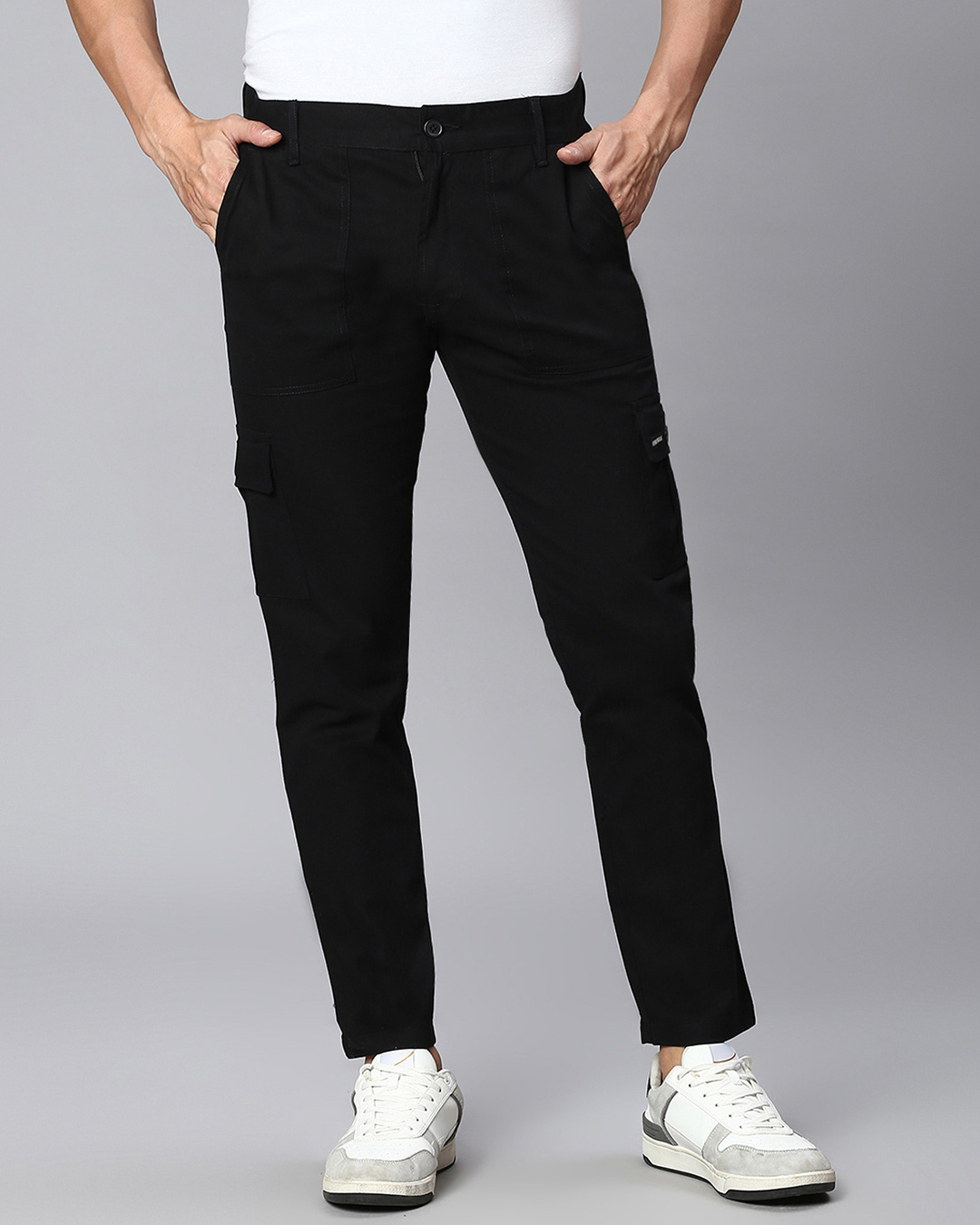 Buy Men's Black Cargo Trousers Online at Bewakoof