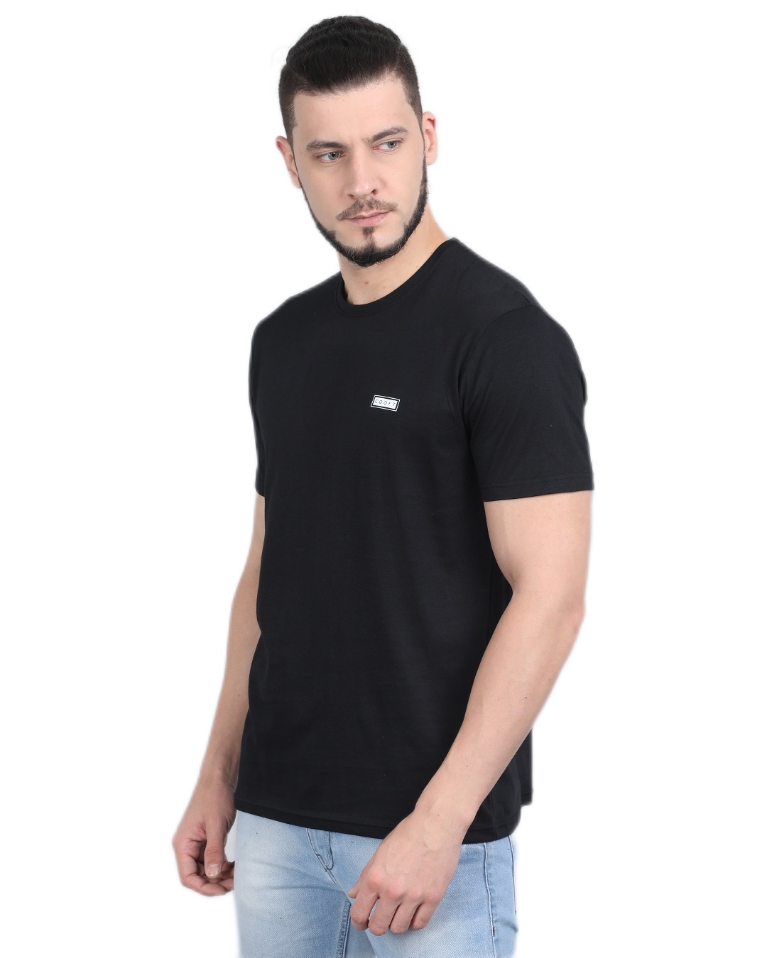 Shop Men's Black Casual T-shirt-Back
