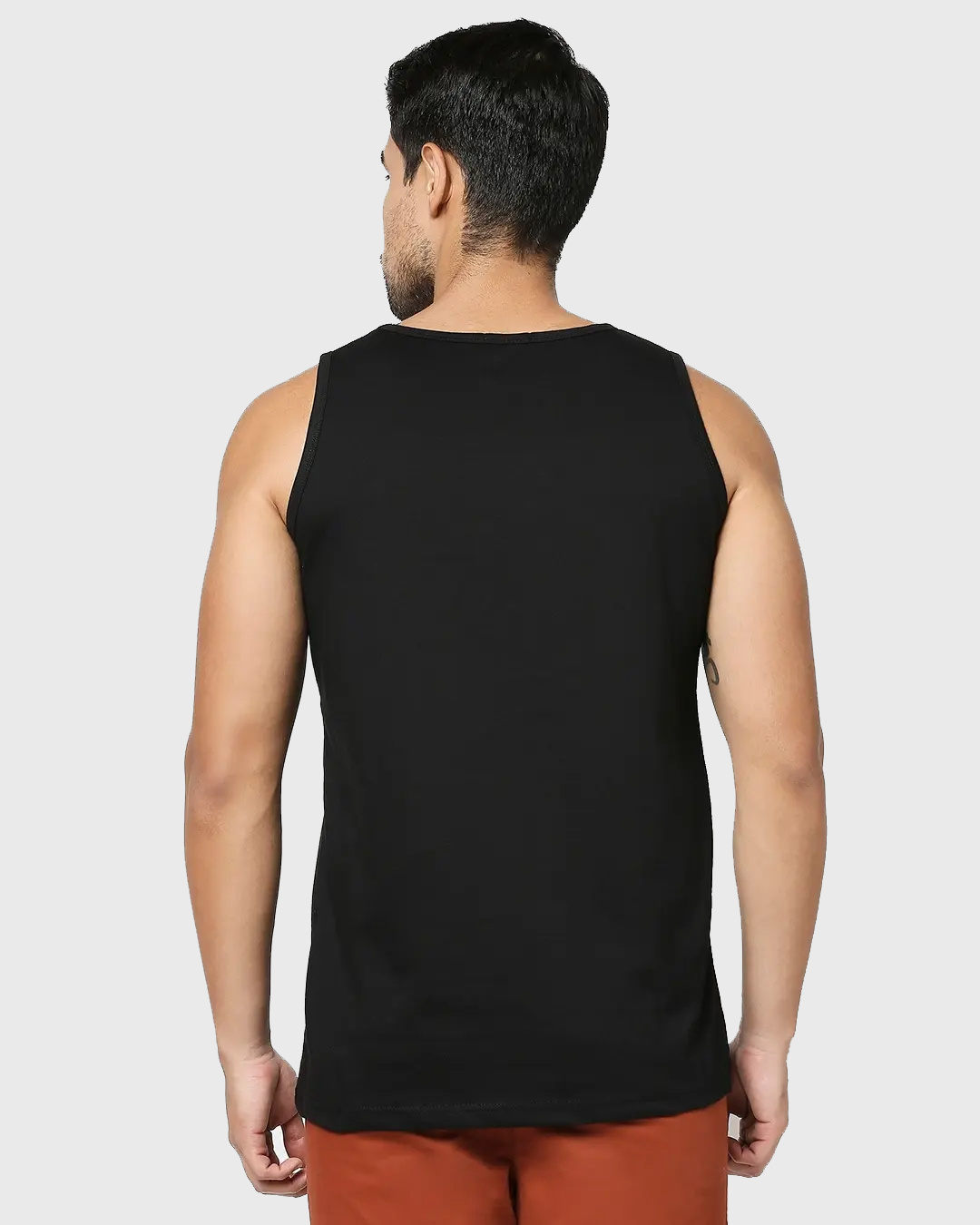 Shop Men's Black Certified Troublemakers Graphic Printed Vest-Back