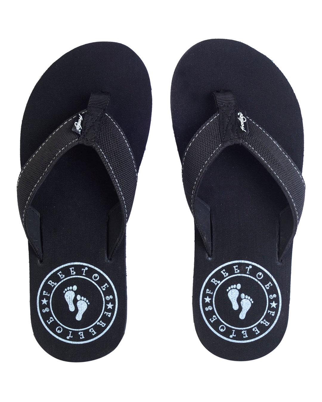 Buy Men's Black Circle Flip Flops Online in India at Bewakoof