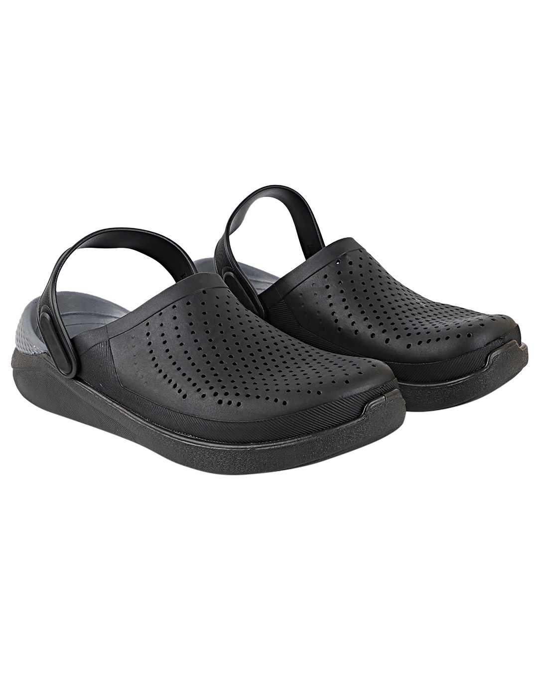 black clogs with strap