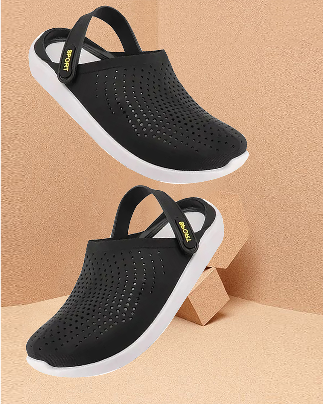 mens black leather clogs