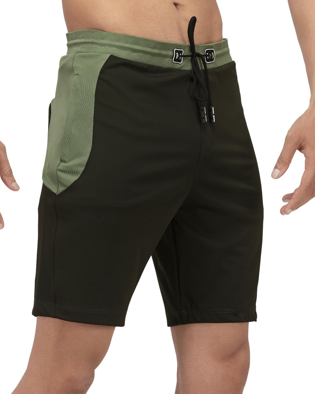 Buy Men's Black Color Block Shorts Online at Bewakoof