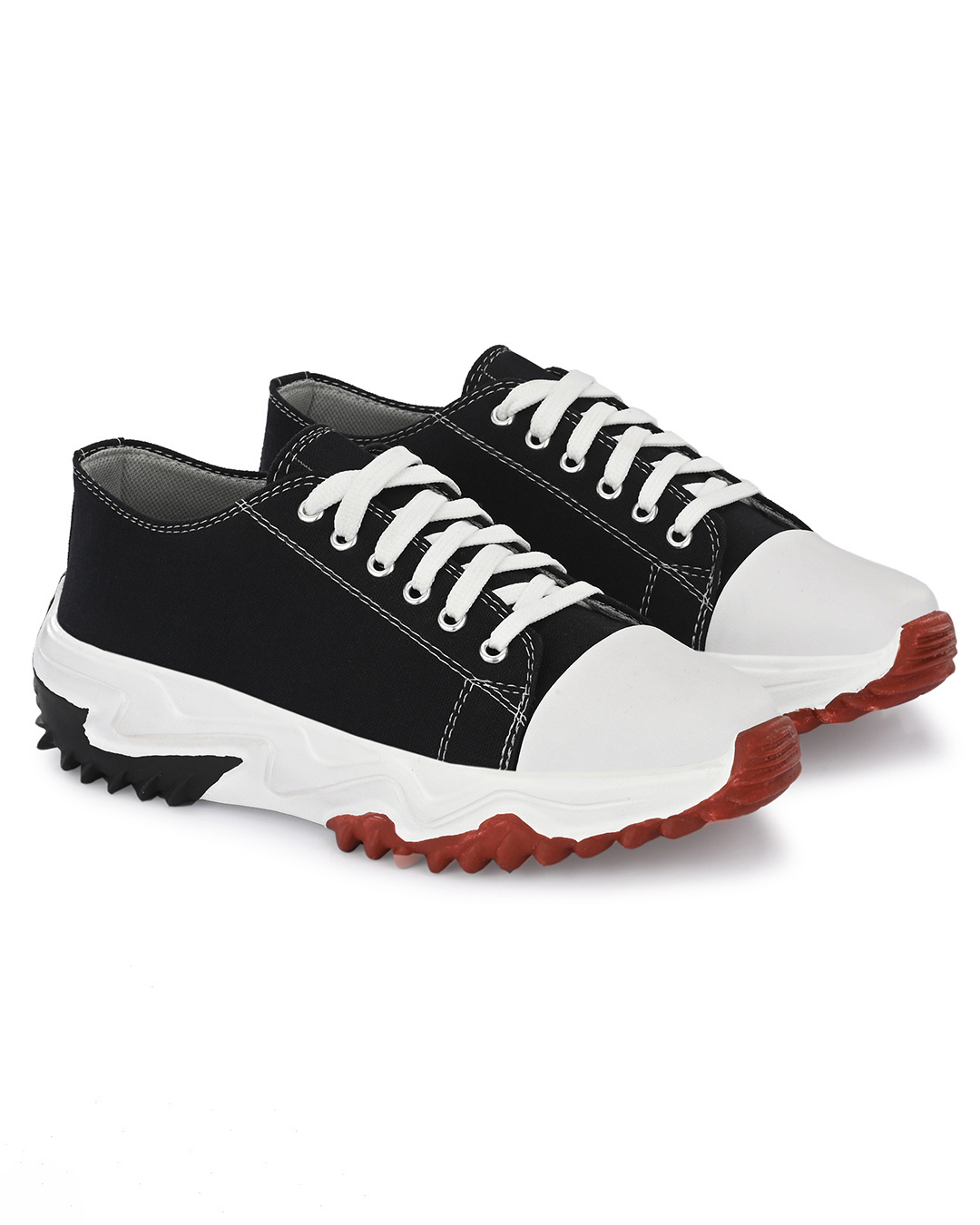 Shop Men's Black Color Block Sneakers-Back