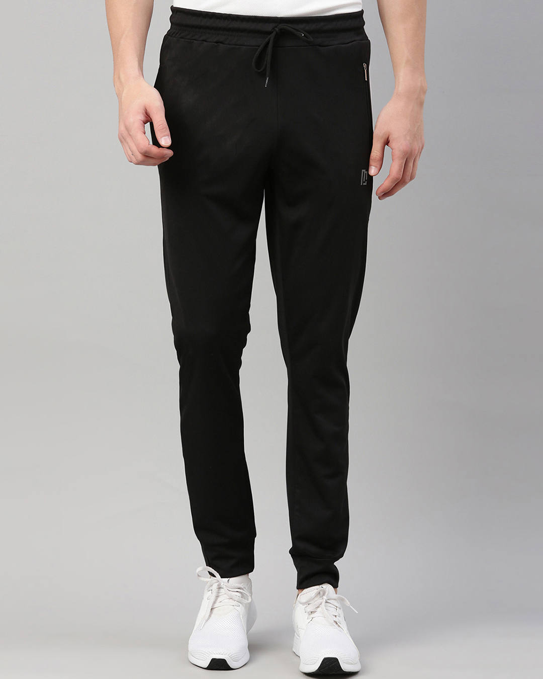 Buy Men's Black Color Blocked Slim Fit Joggers Online at Bewakoof