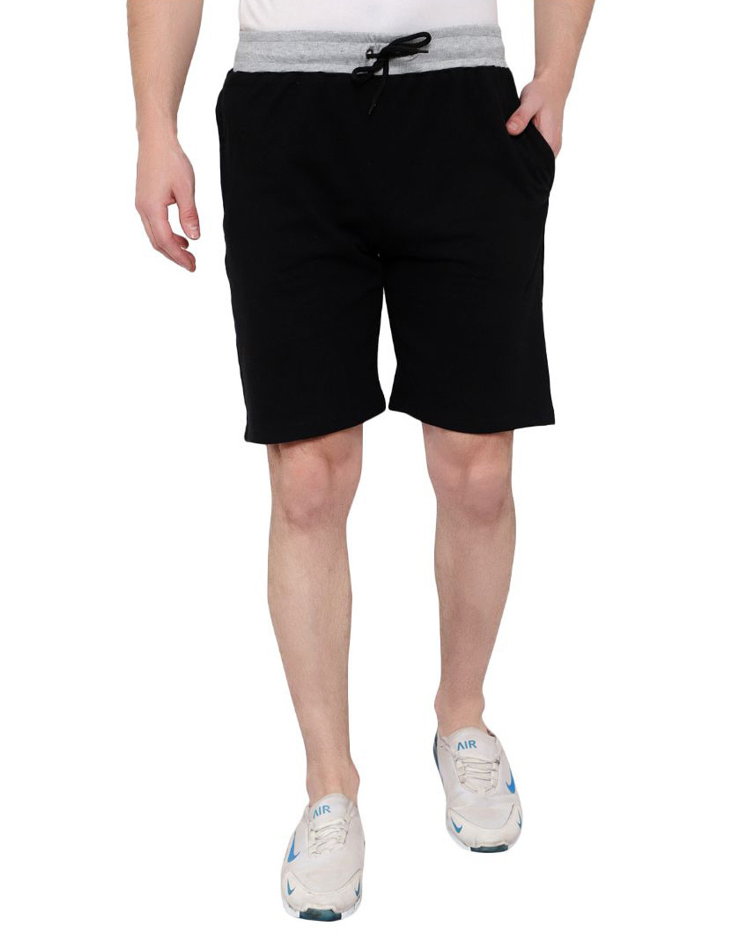 Buy Men's Black Cotton Shorts Online at Bewakoof