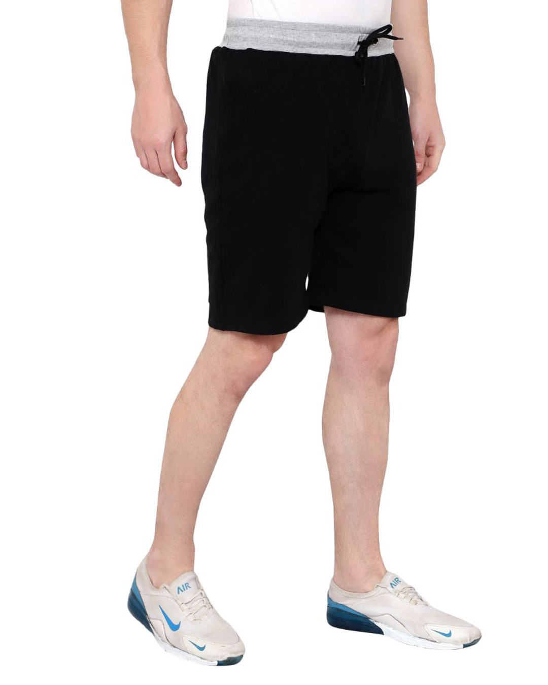 Shop Men's Black Cotton Shorts-Back