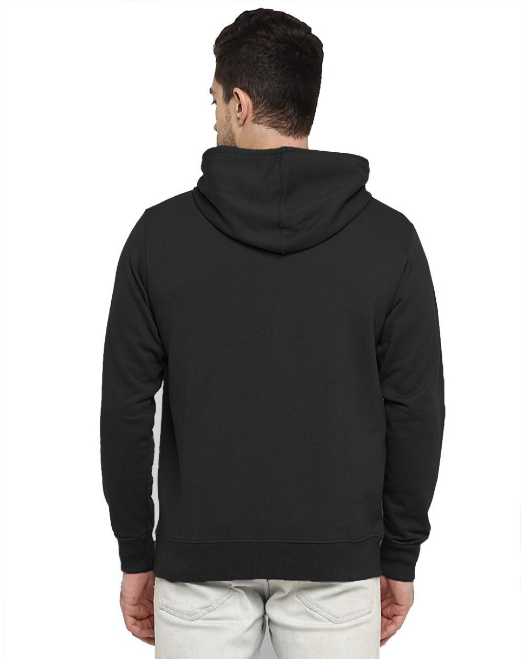 Shop Men's Black Cycling Graphic Printed Hoodie-Back