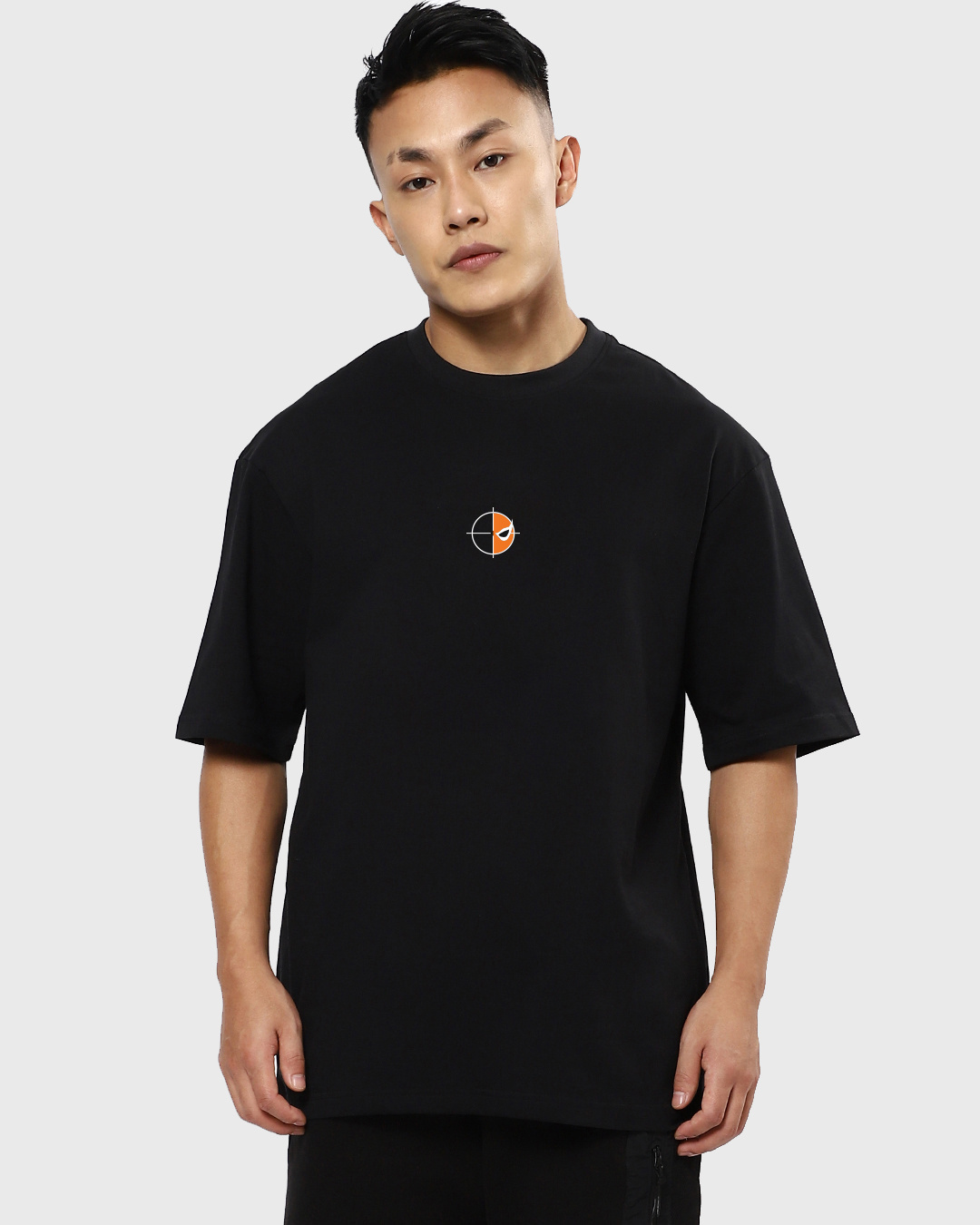 Shop Men's Black Deathstroke Graphic Printed Oversized T-shirt-Back