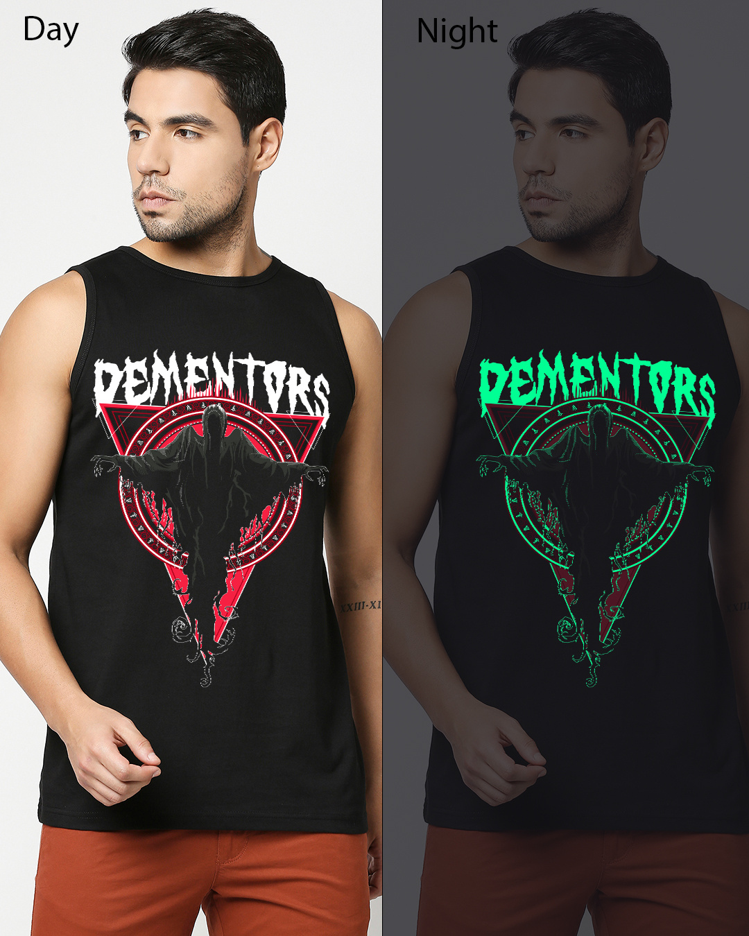 Buy Mens Black Dementors Graphic Printed Vest Online At Bewakoof 8378