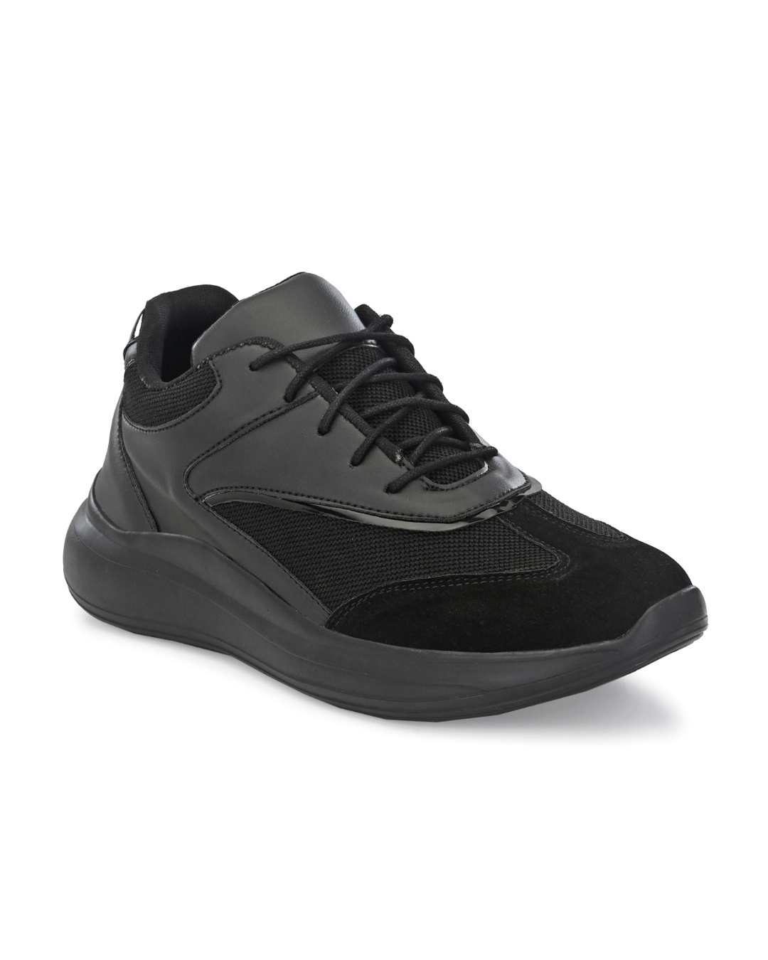 Shop Men's Black Designer Sneakers-Back