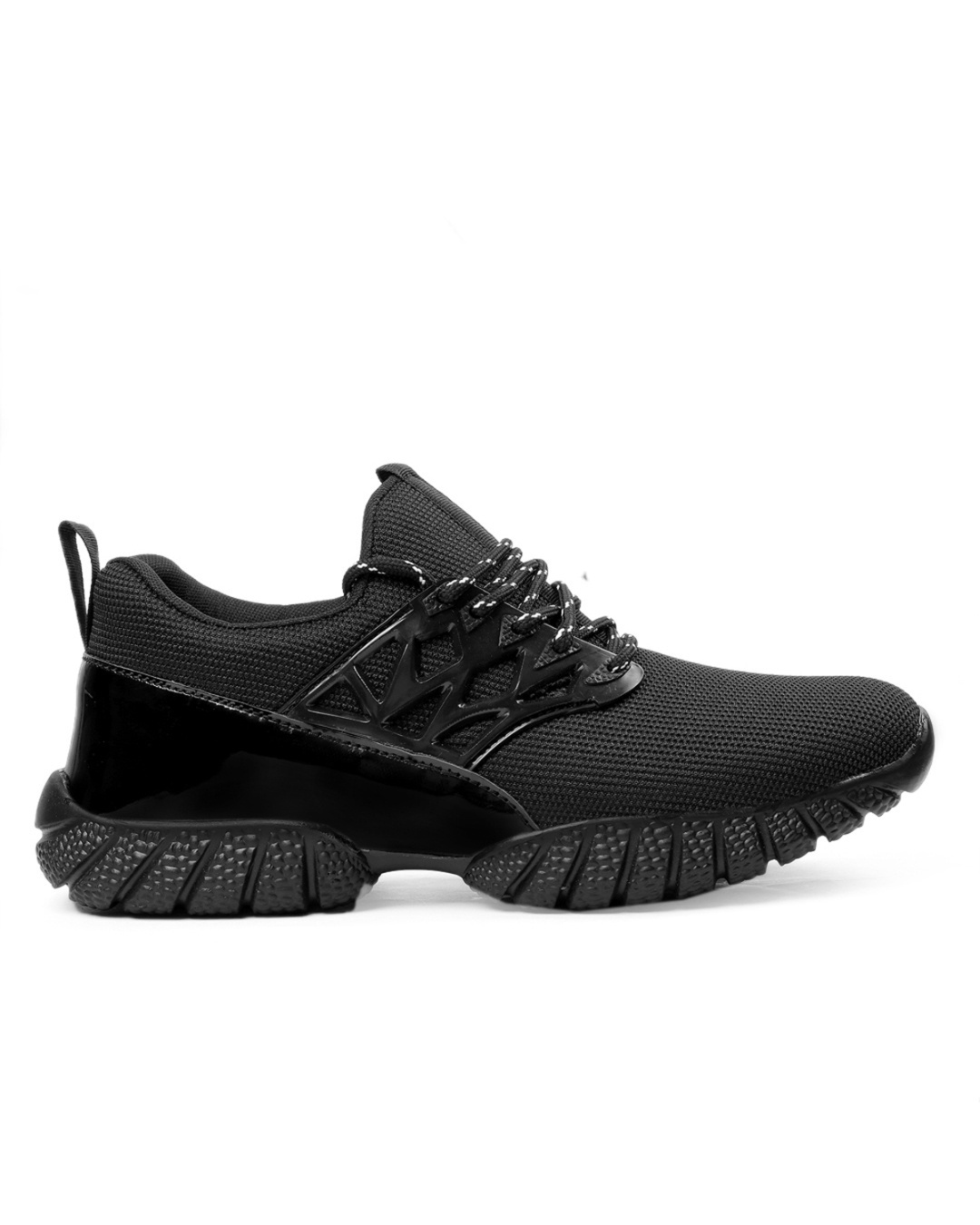 Shop Men's Black Designer Sneakers-Back