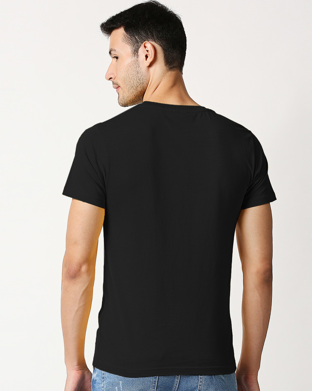 Shop Men's Black Epic Words T-shirt-Back