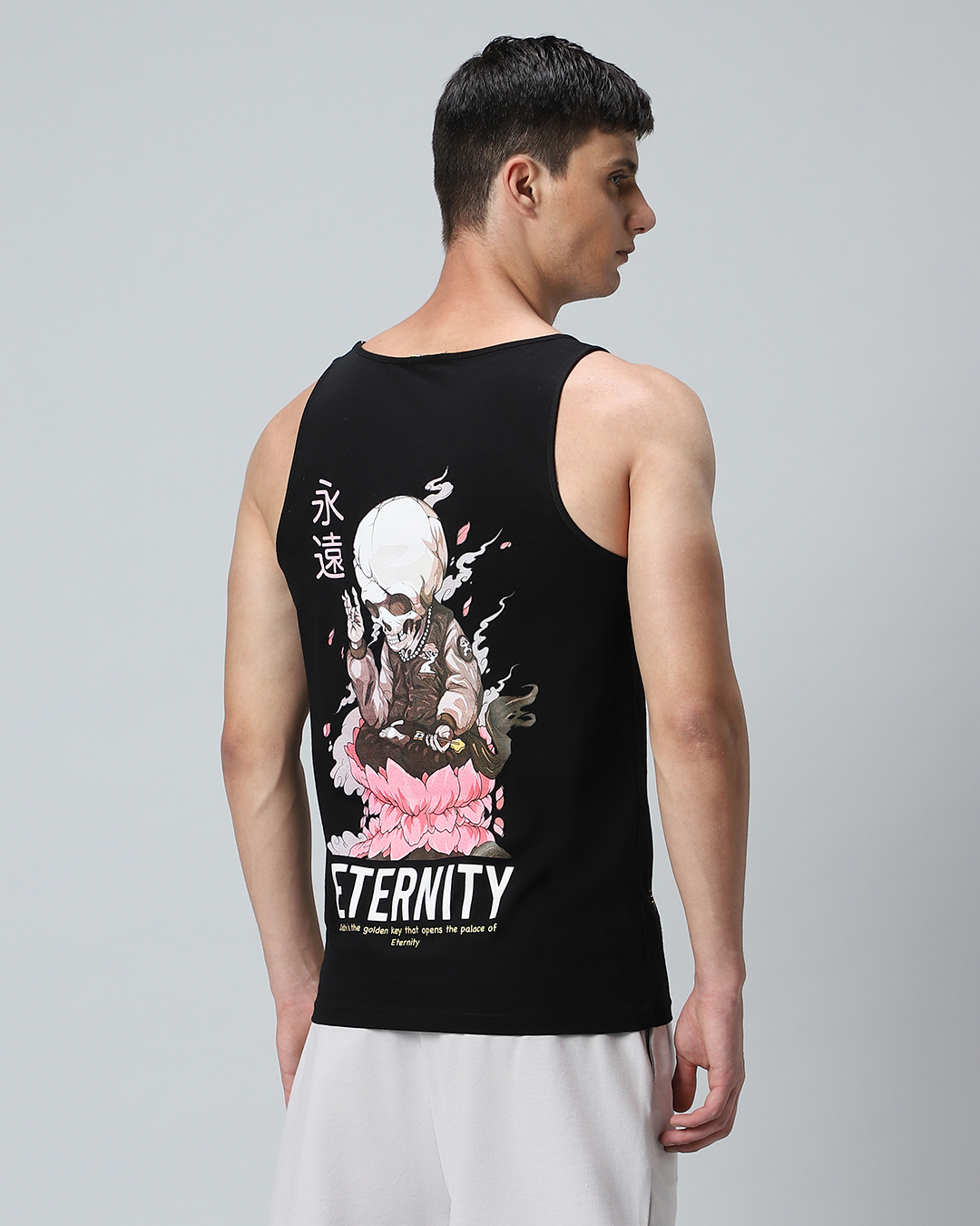 Buy Mens Black Eternity Graphic Printed Vest Online At Bewakoof 4085