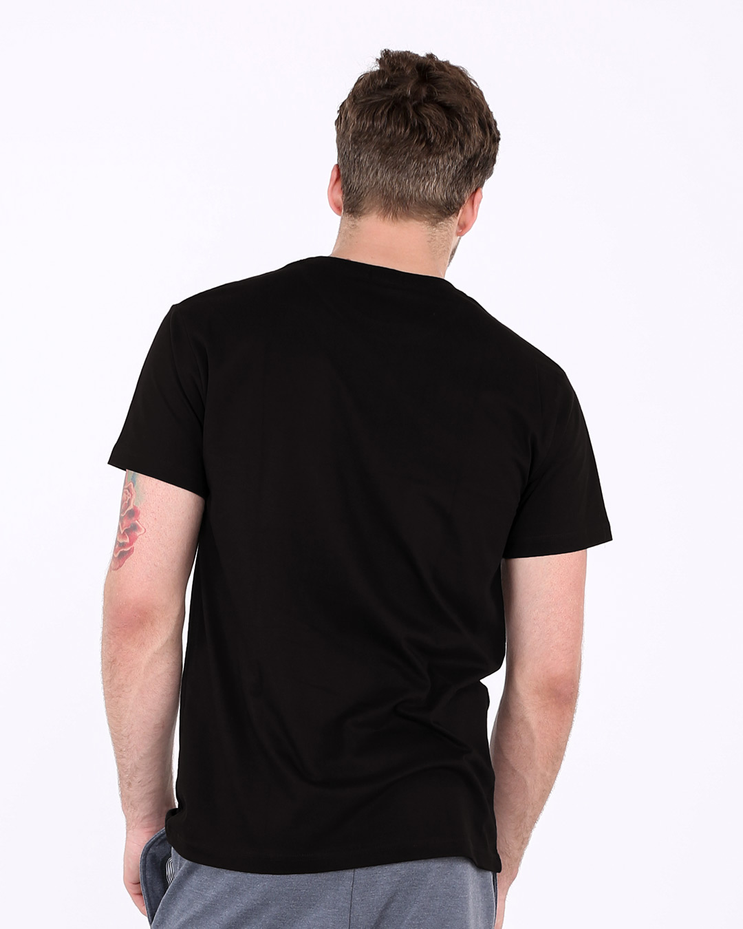 Shop Men's Black Fakt Trekking Typography T-shirt-Back