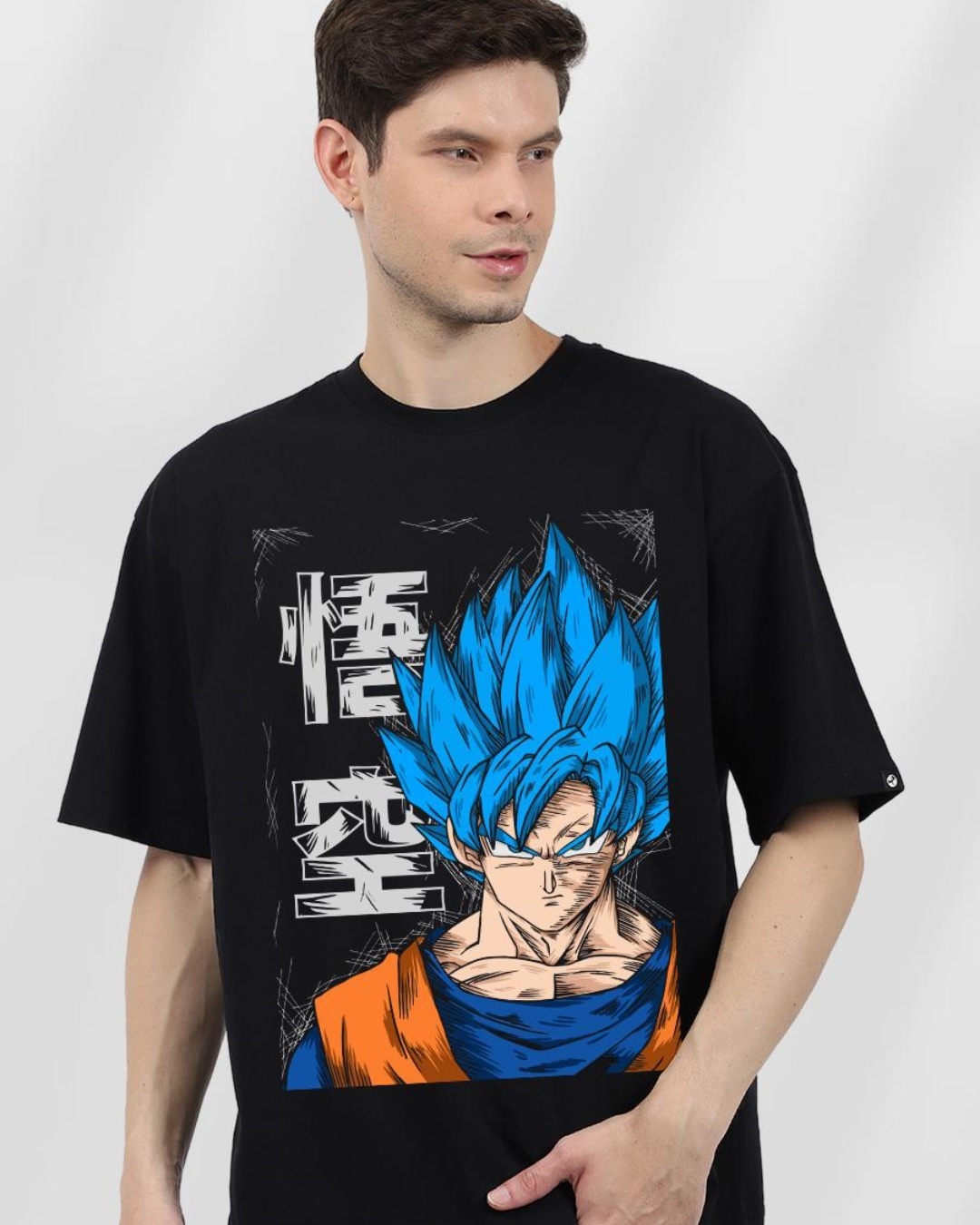 goku printed oversized t shirt