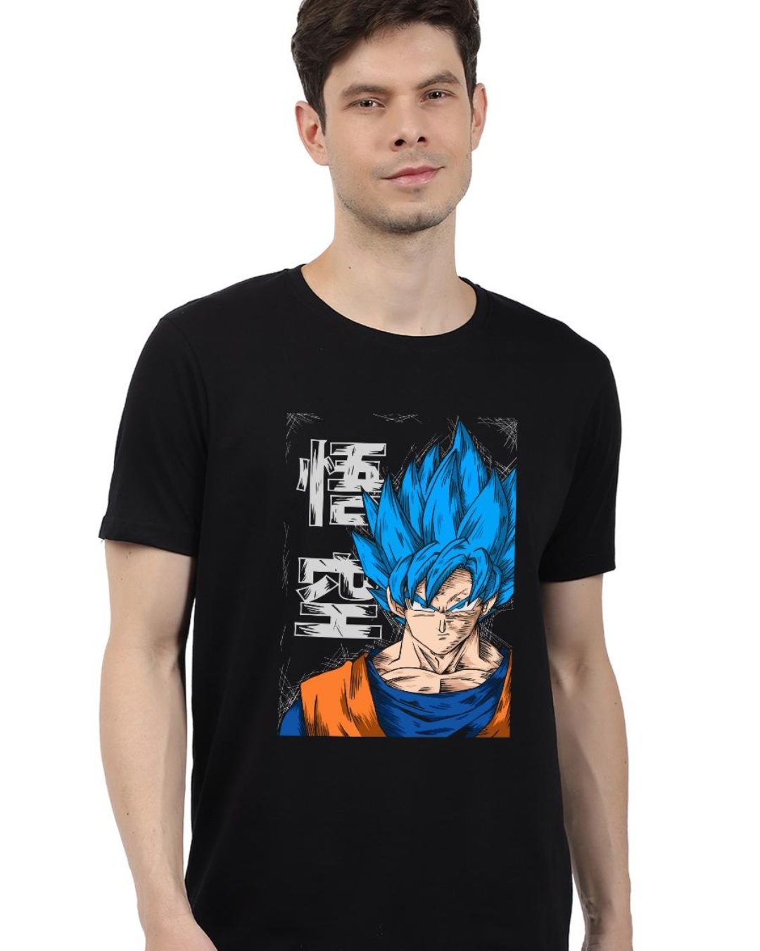 Buy Men's Black Fighter Goku Graphic Printed T-shirt Online at Bewakoof