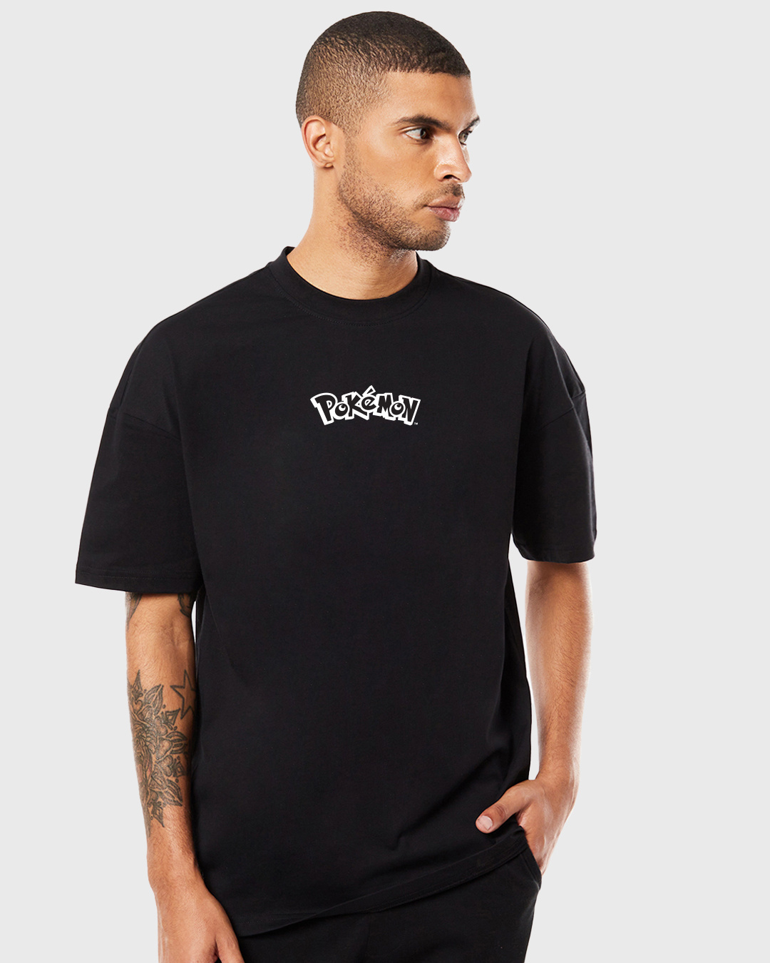Shop Men's Black Fire Legend Graphic Printed Oversized T-shirt-Back