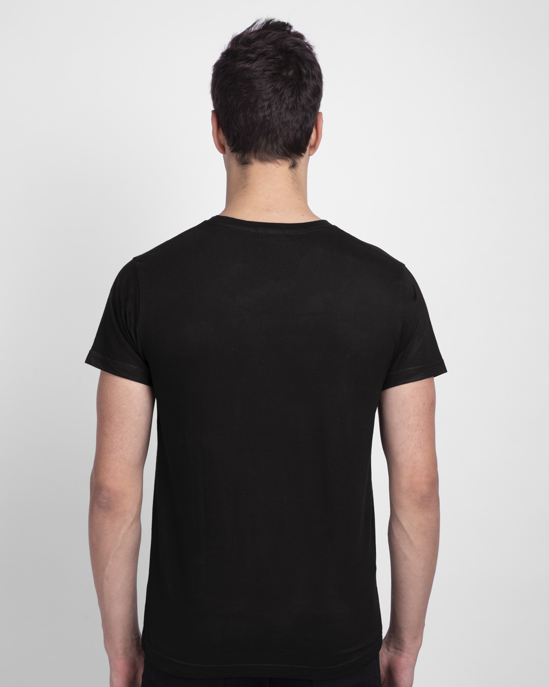 Shop Men's Black Funk Peace T-shirt-Back