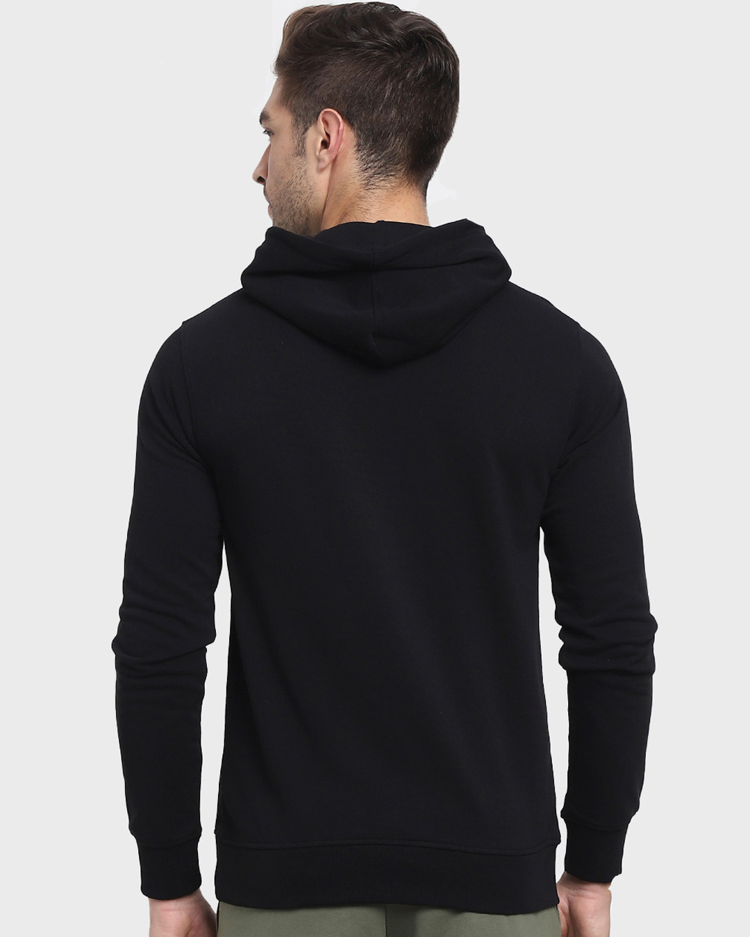 Shop Men's Black Game Over Typography Hoodie-Back