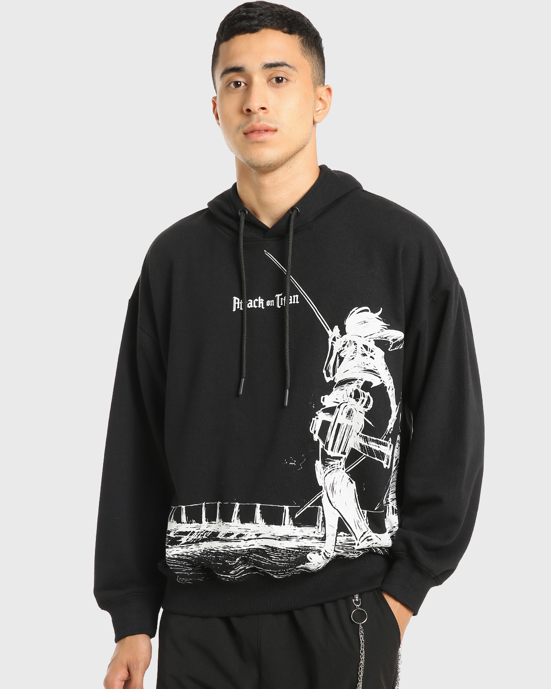 Shark Attack Oversized Hoodie Black curated on LTK