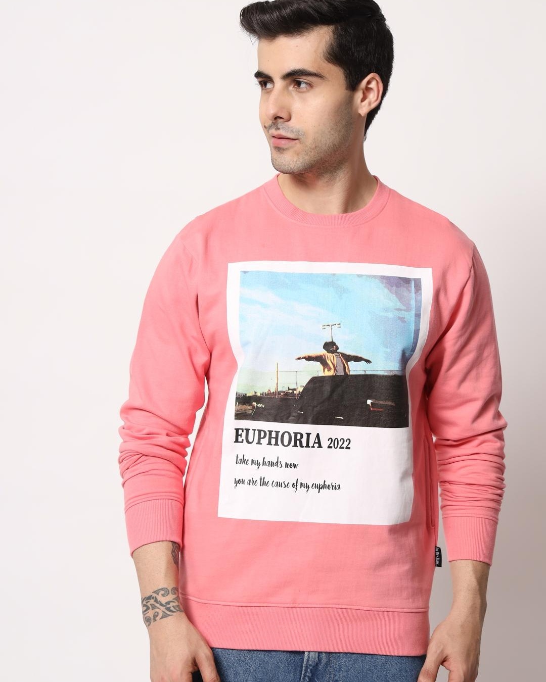 Buy Men's Pink Graphic Printed Tshirt Online at Bewakoof