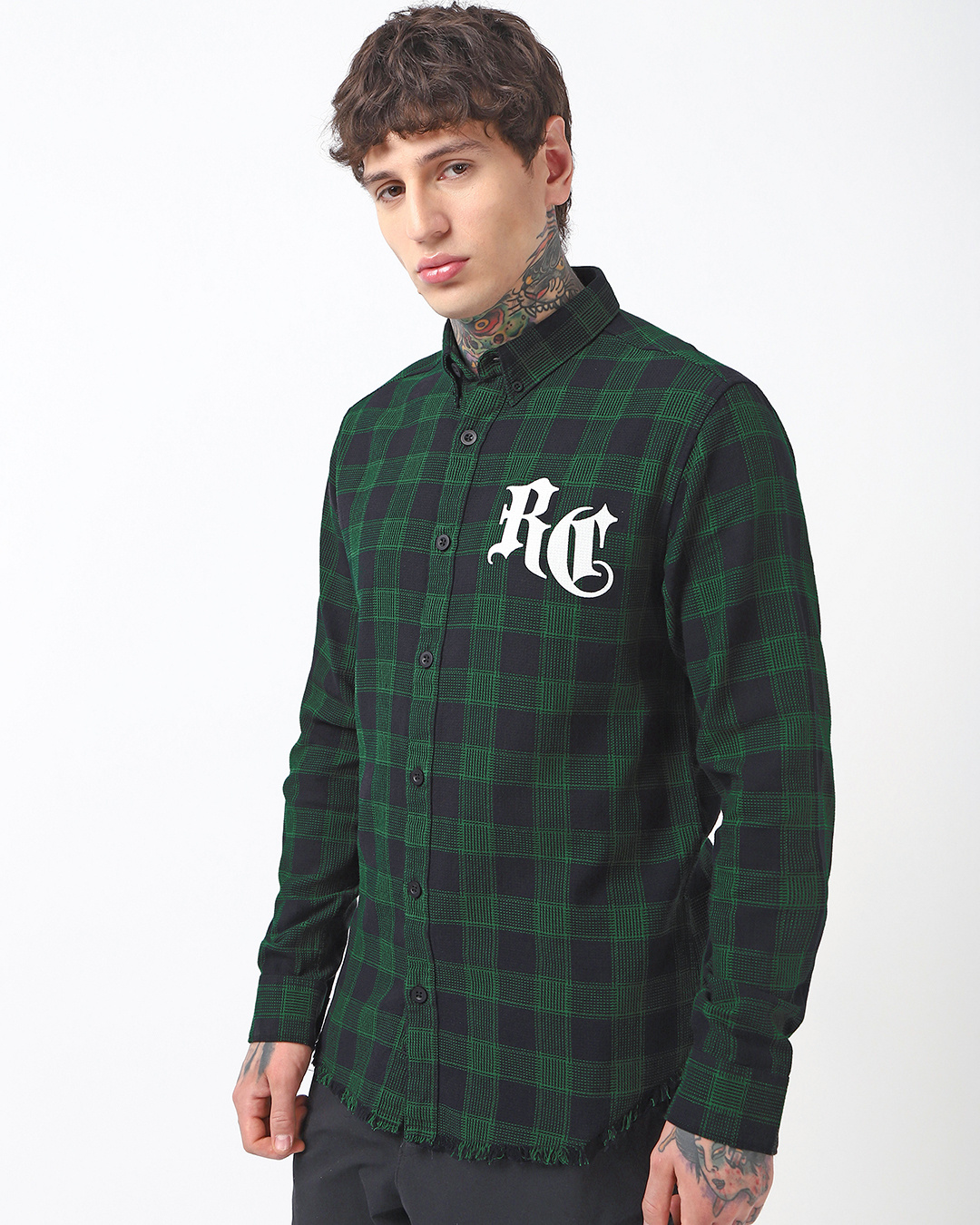 Shop Men's Blue & Green Checked Shirt-Back