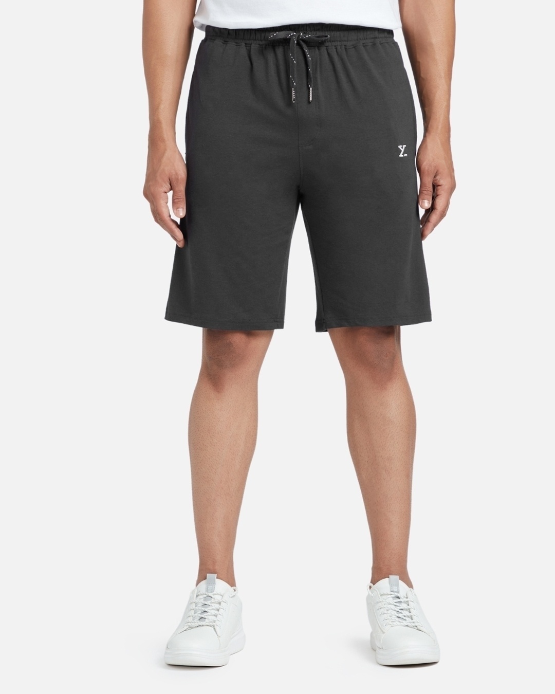 Shop Pack of 2 Men's Black & Grey Shorts-Back