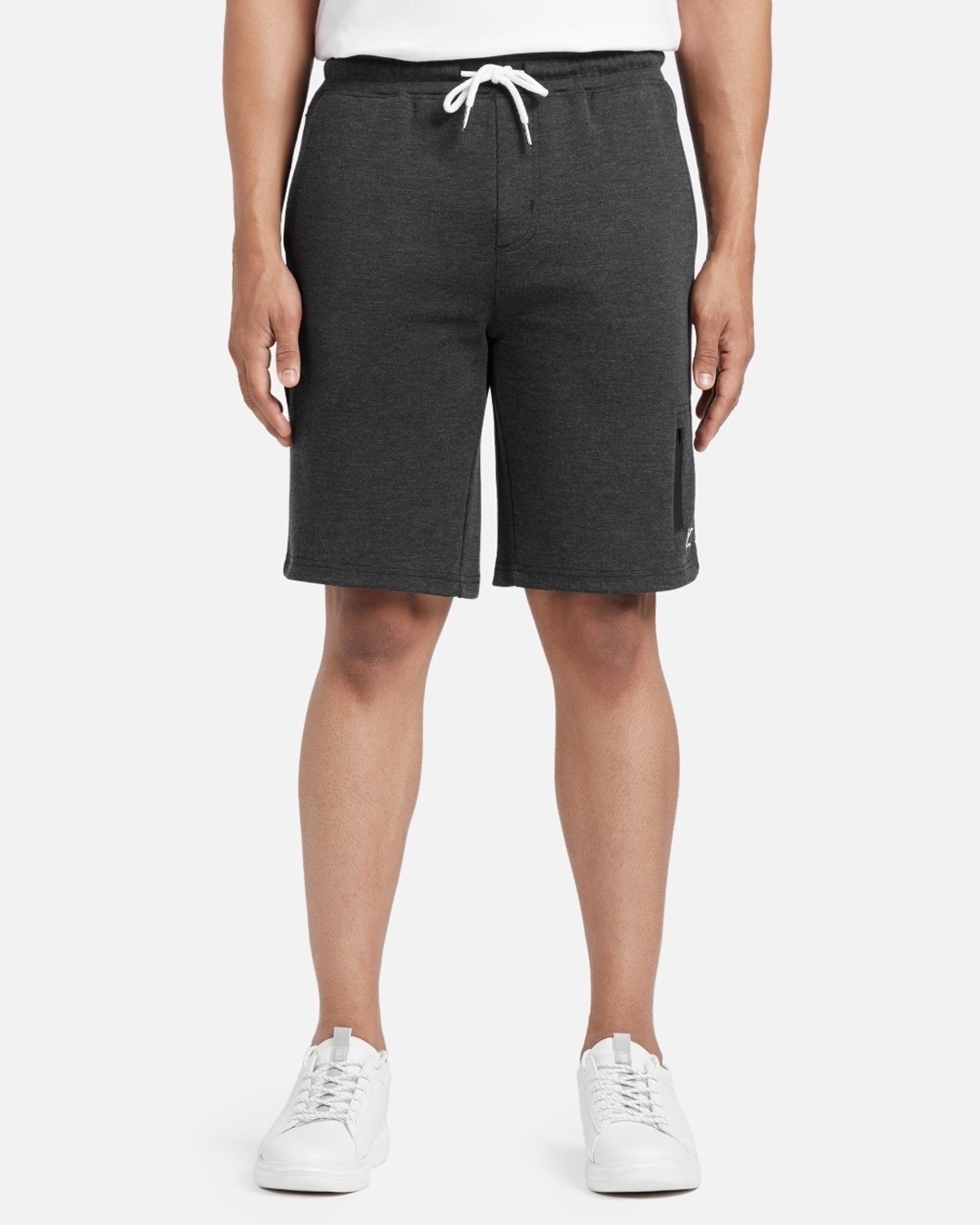 Shop Pack of 2 Men's Black & Grey Regular Fit Shorts-Back