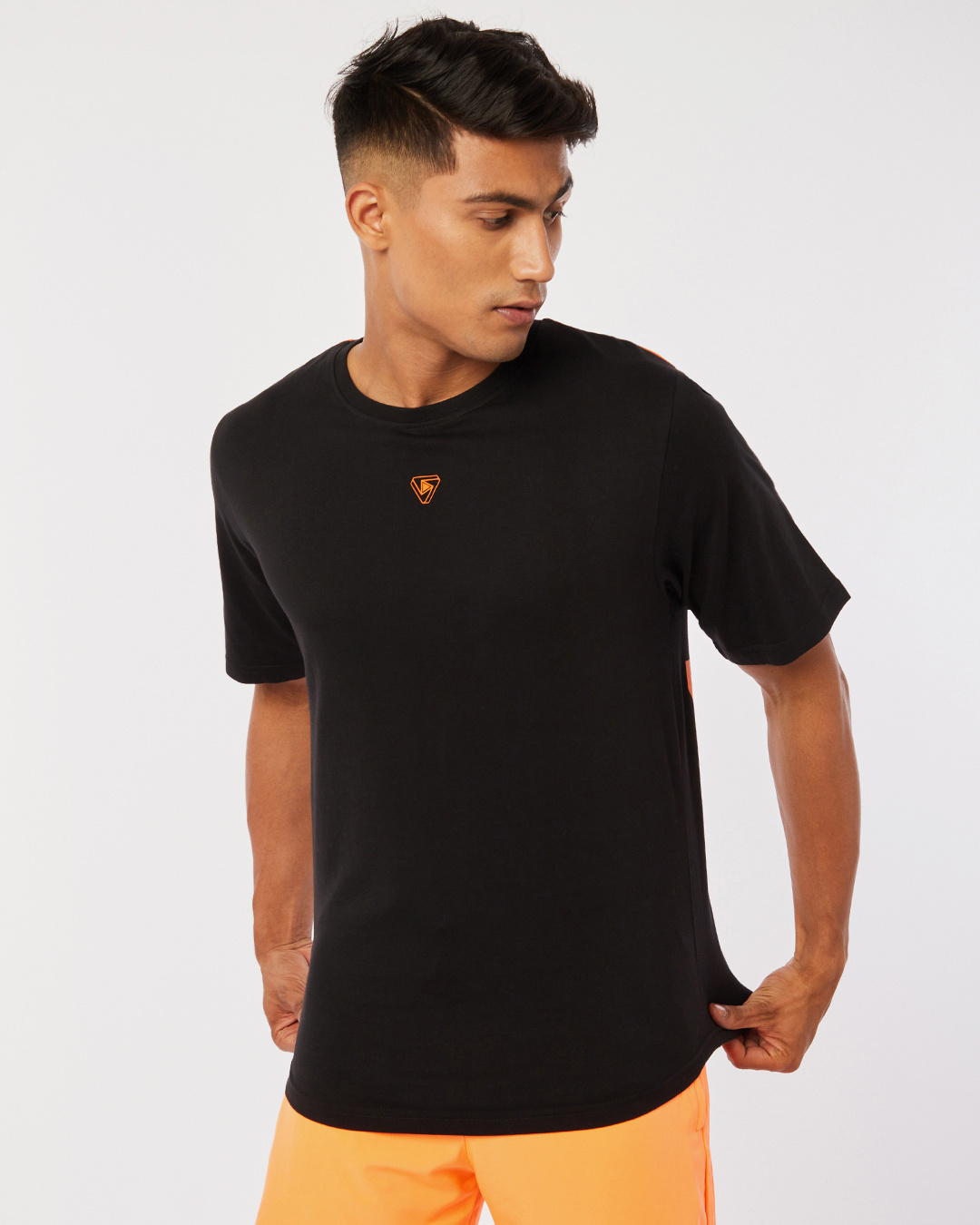 Shop Men's Black Gym Junkie Typography Oversized Fit T-shirt-Back
