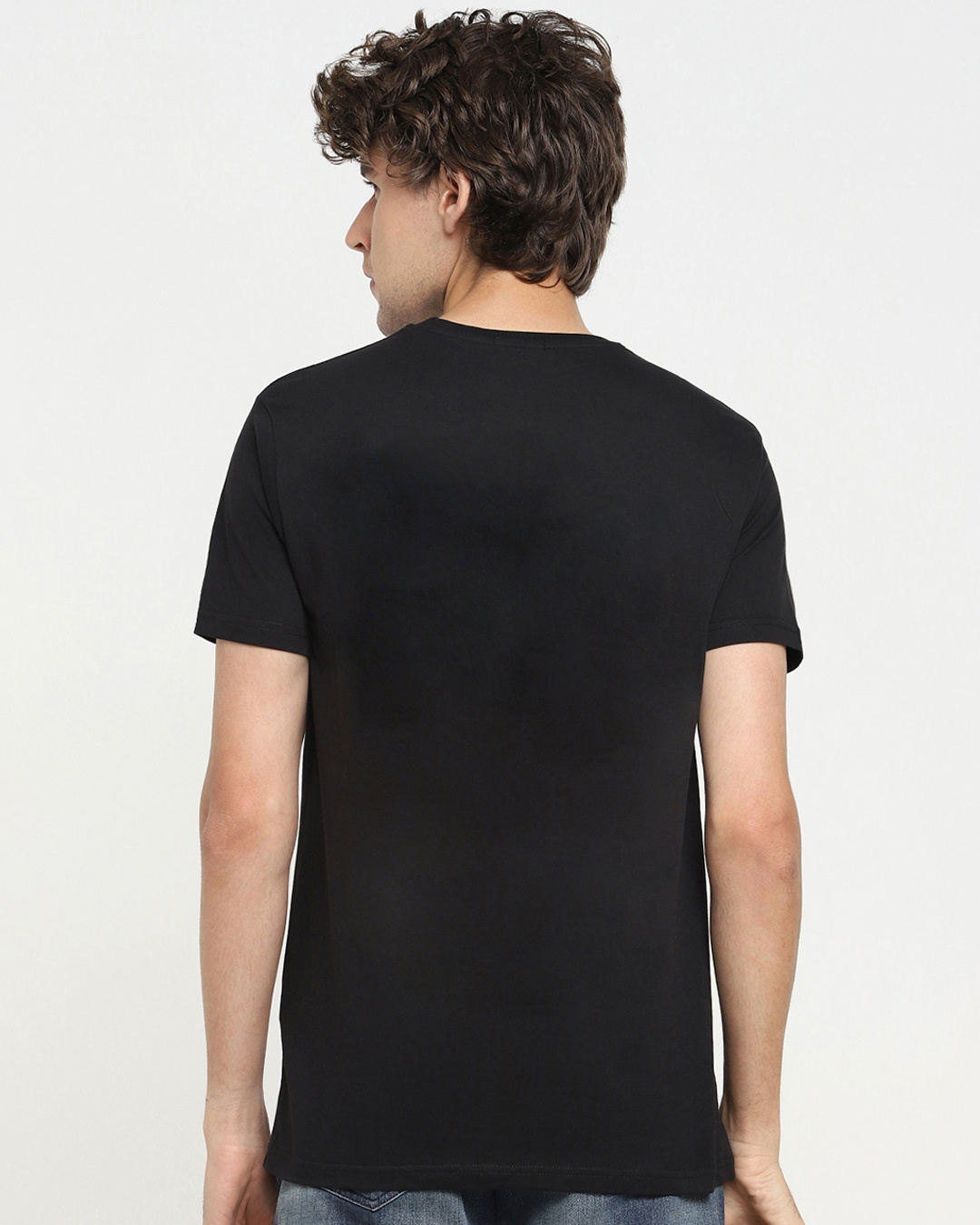 Shop Men's Black Hang Loose Vibes Graphic Printed T-shirt-Back