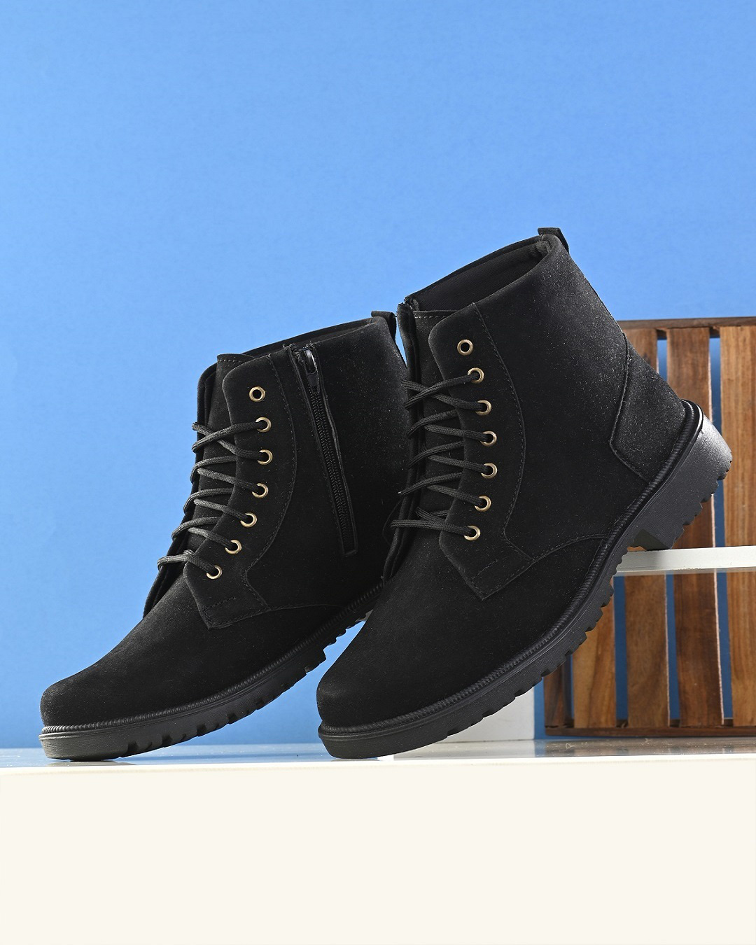 Buy Men's Black High Top Boots Online in India at Bewakoof