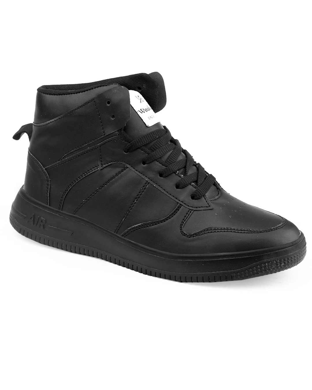 Shop Men's Black High-Top Sneakers-Back