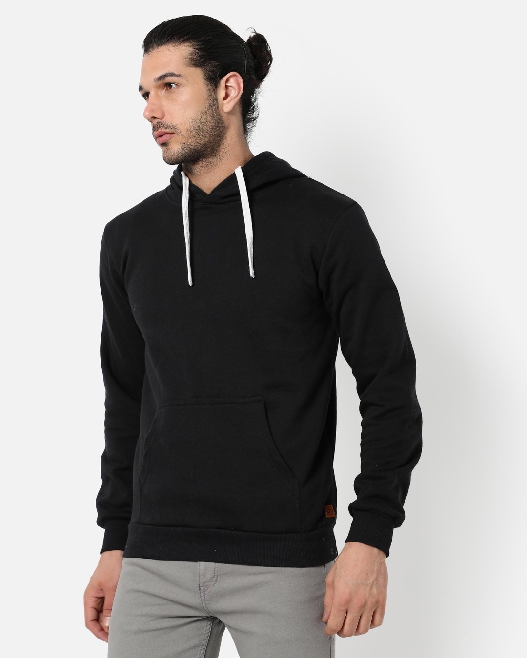 Buy Men's Black Hooded Sweatshirt Online at Bewakoof