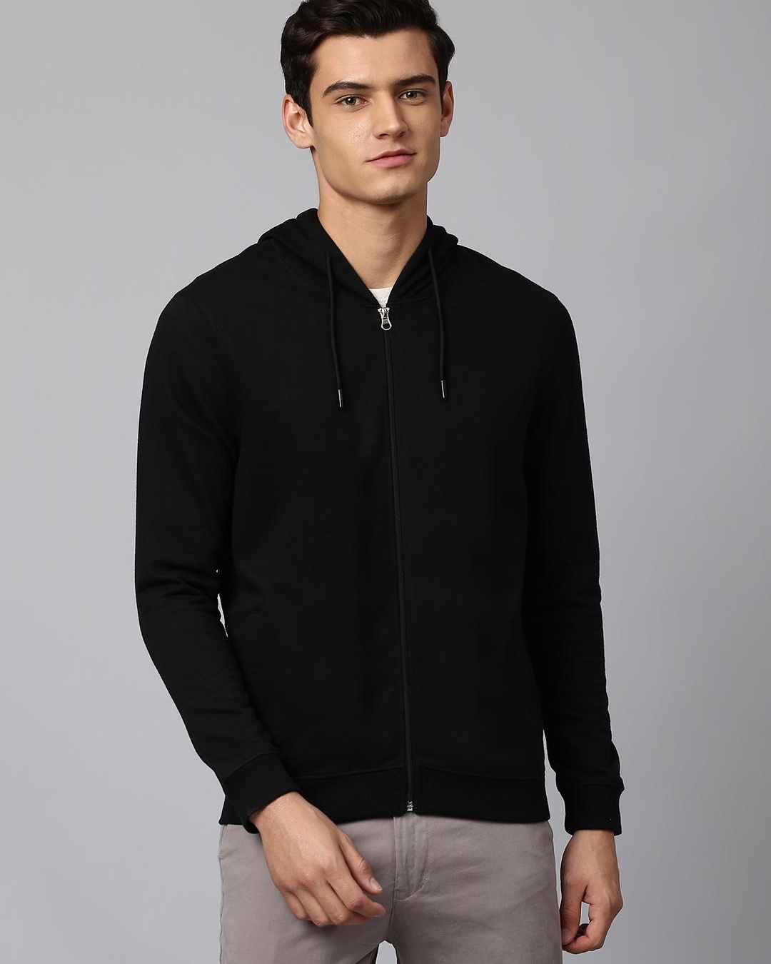 Buy Men's Black Hooded Sweatshirt for Men Black Online at Bewakoof