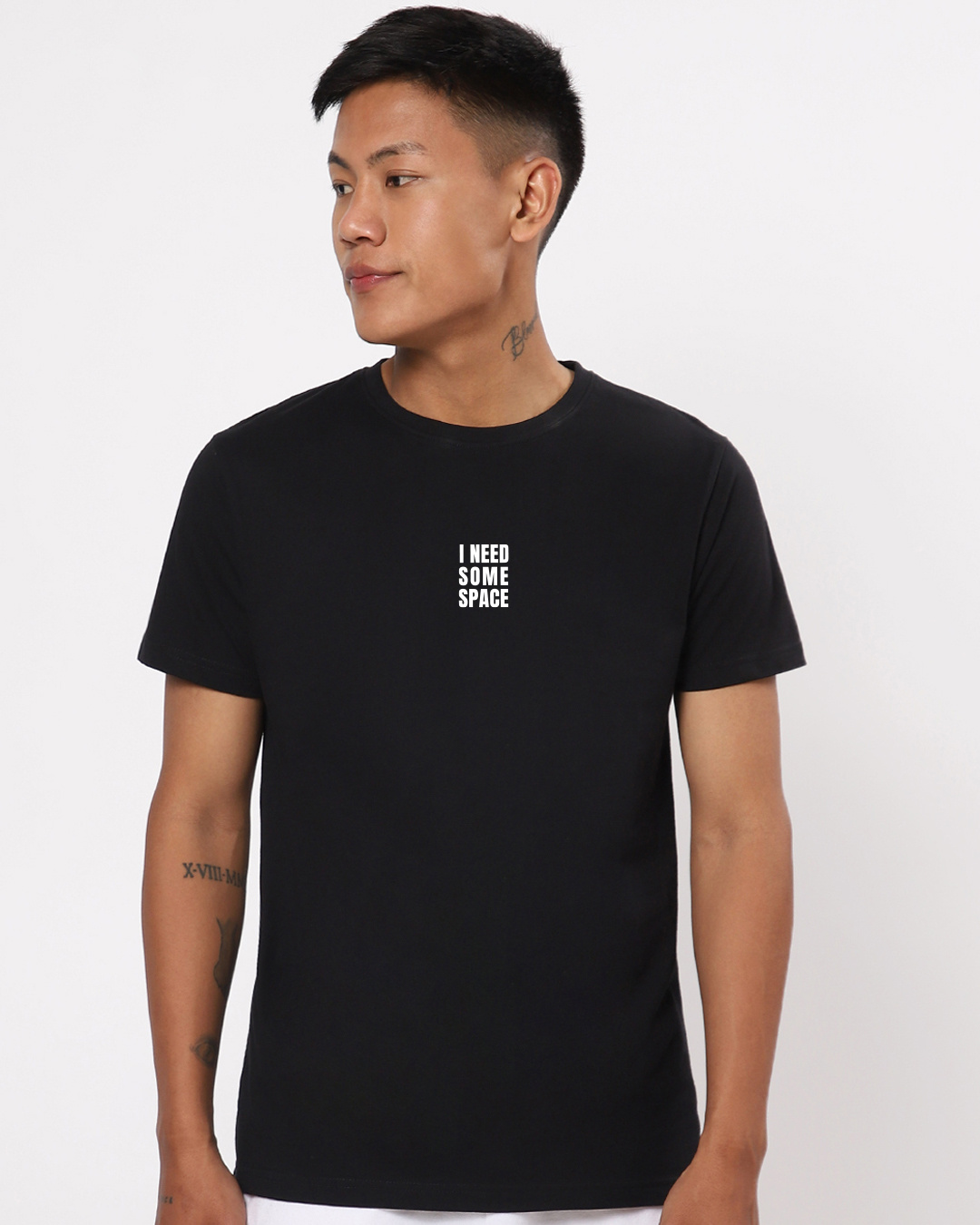 lungebetændelse himmelsk Faciliteter Buy Men's Black I Need Some Space Teddy Graphic Printed T-shirt for Men  Online at Bewakoof