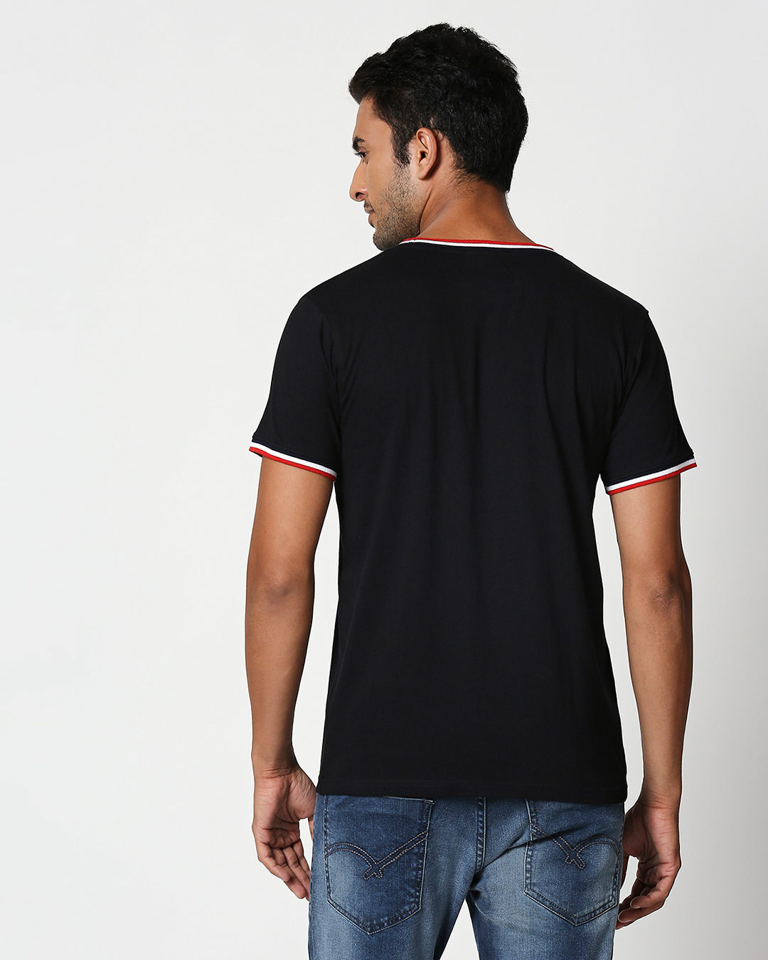 Shop Men's Black Imagine Typography T-shirt-Back
