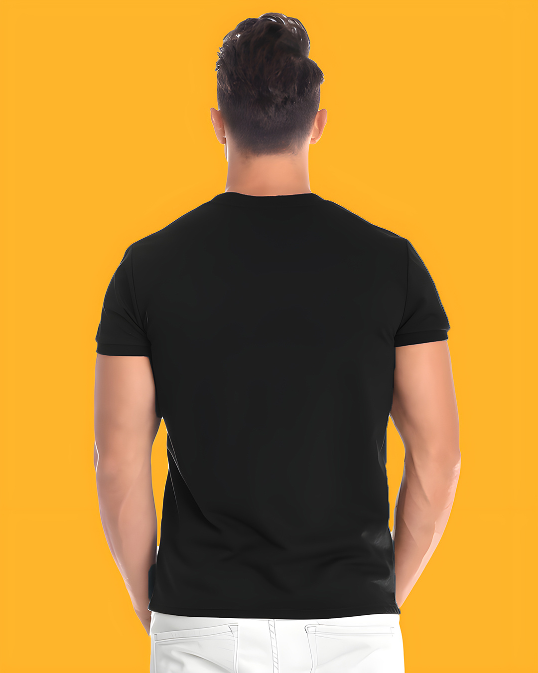 Shop Men's Black Indoorsy Typography T-shirt-Back