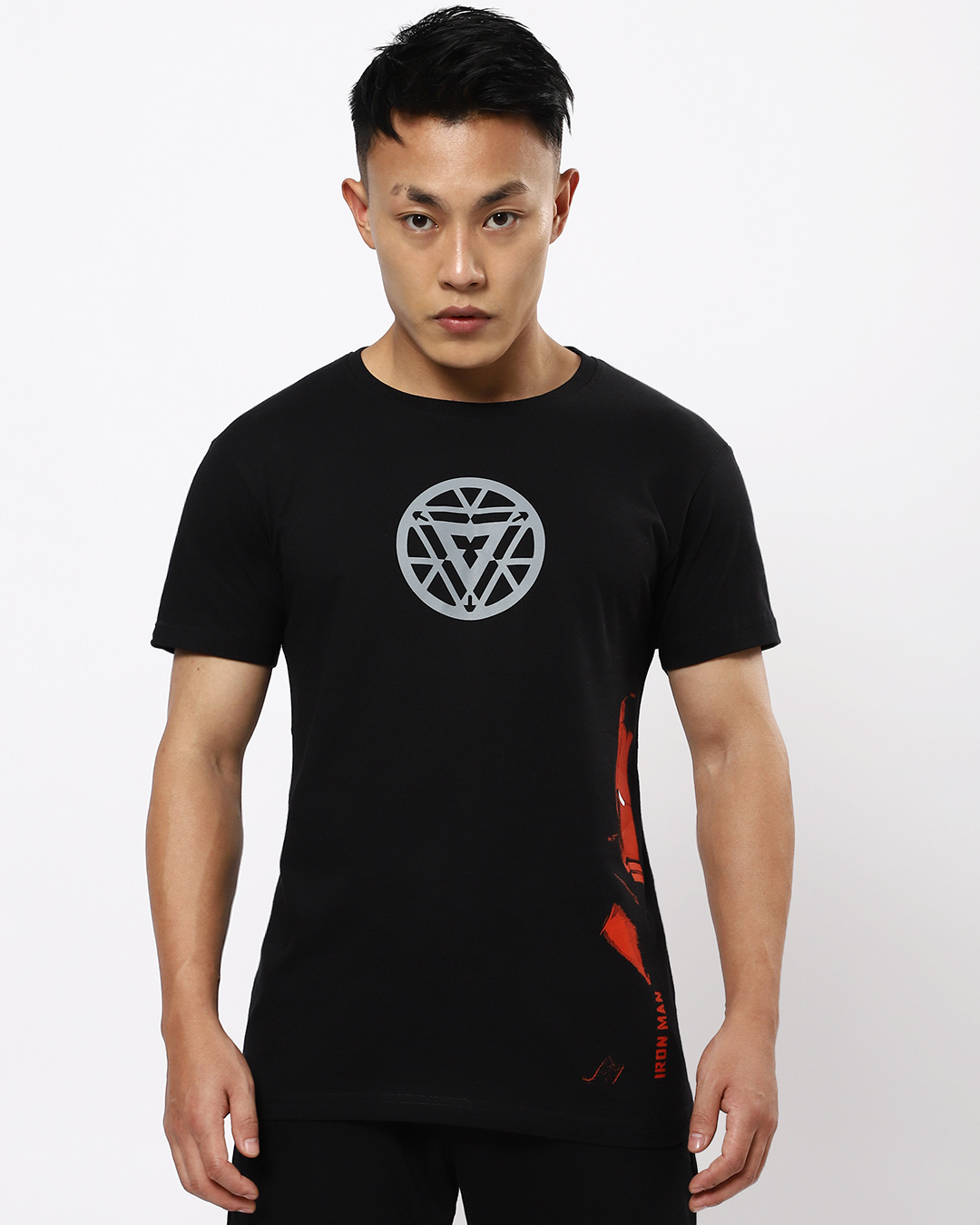 Shop Men's Black Iron Man Arc Reactor T-shirt-Back