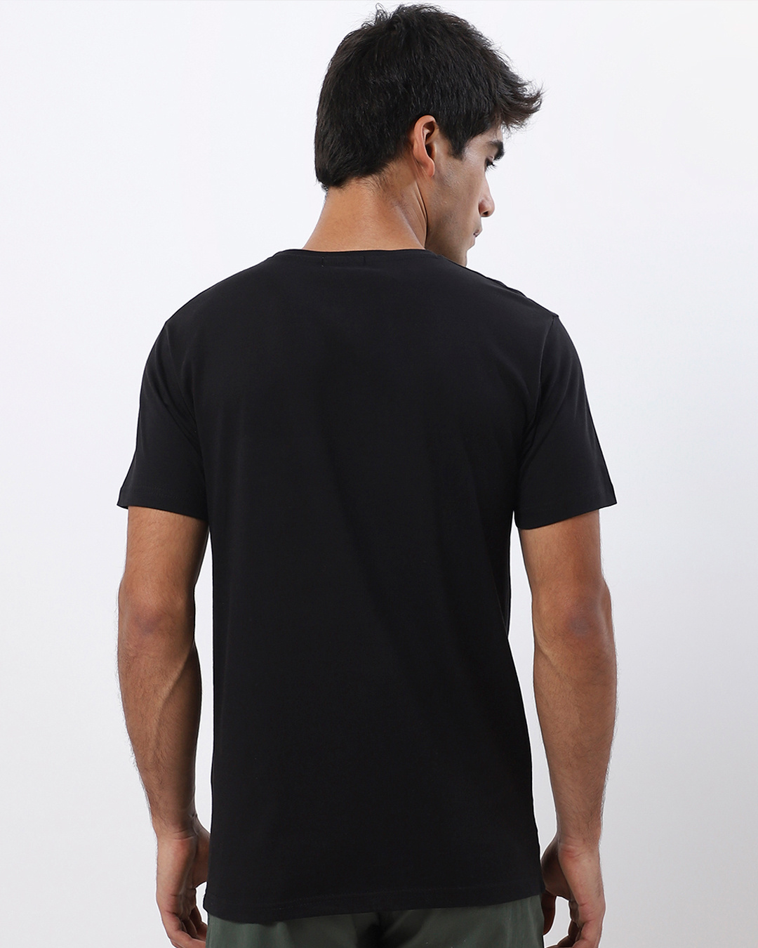 Shop Men's Black ISRO Matrix Typography T-shirt-Back